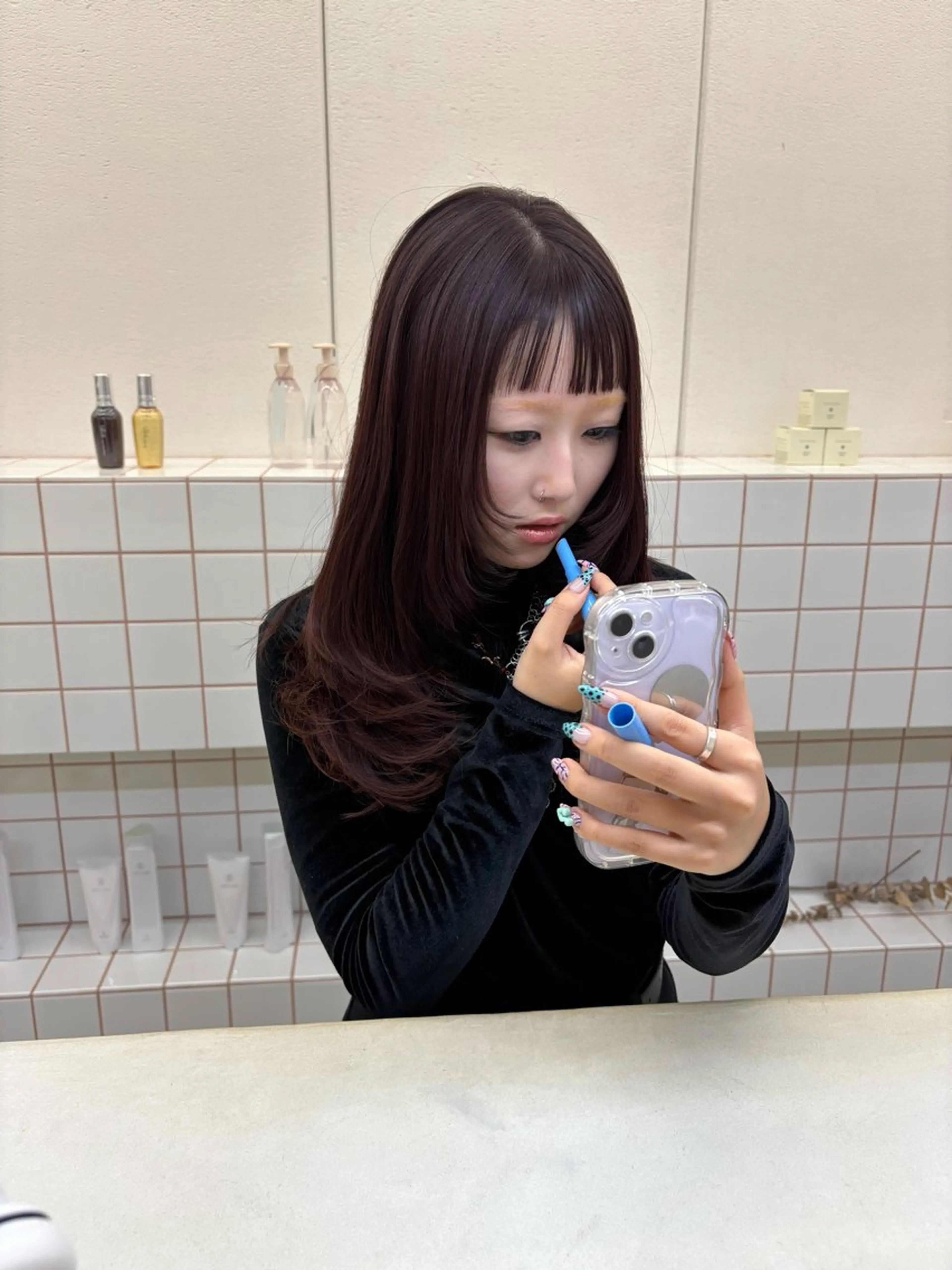 ロング カラー レイヤーカット カット ヘアカラー トリートメント NIKO/名古屋/ 伏見/花屋併設のヘアスタイル