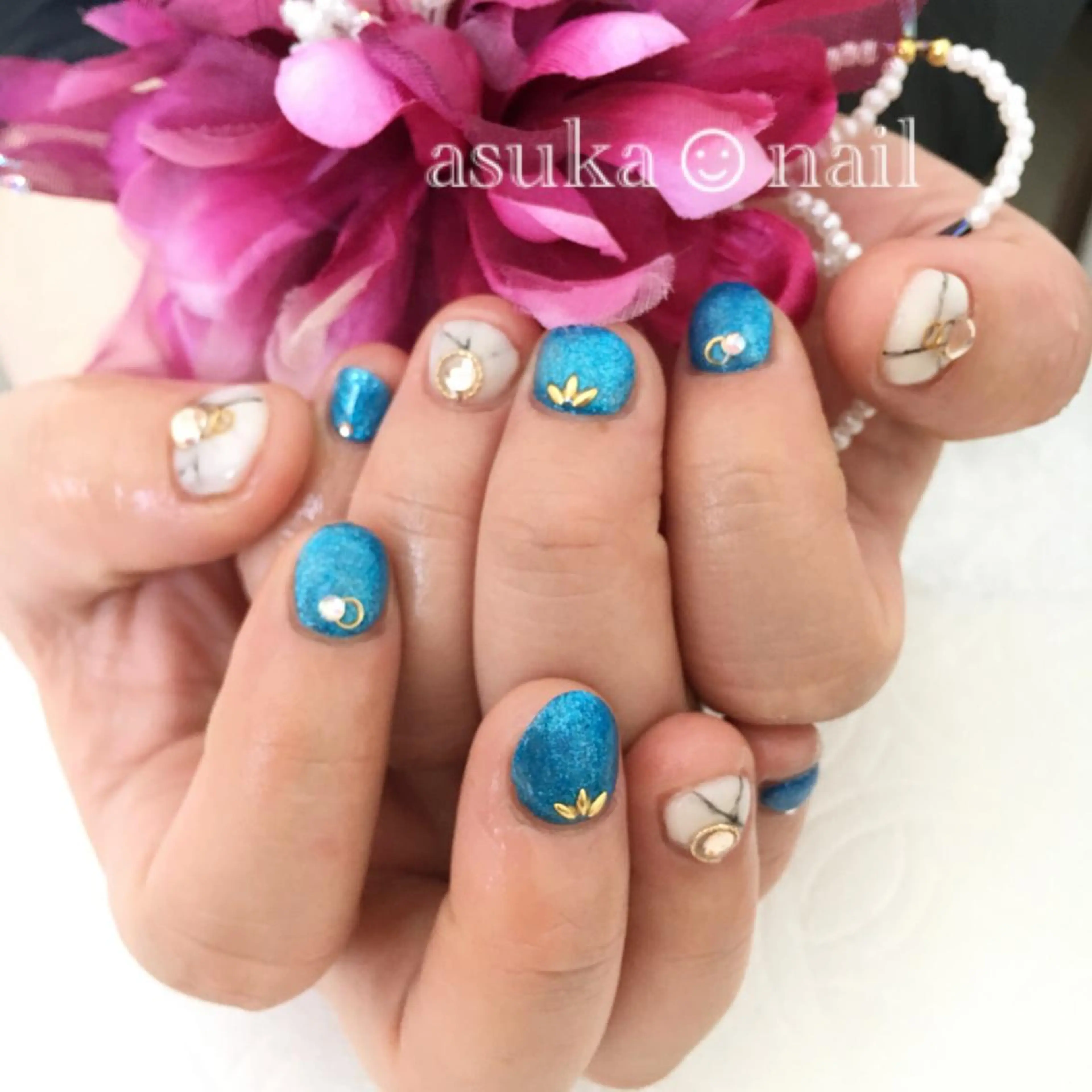 ネイル 大理石ネイル(マーブル) La Colzaのネイルデザイン