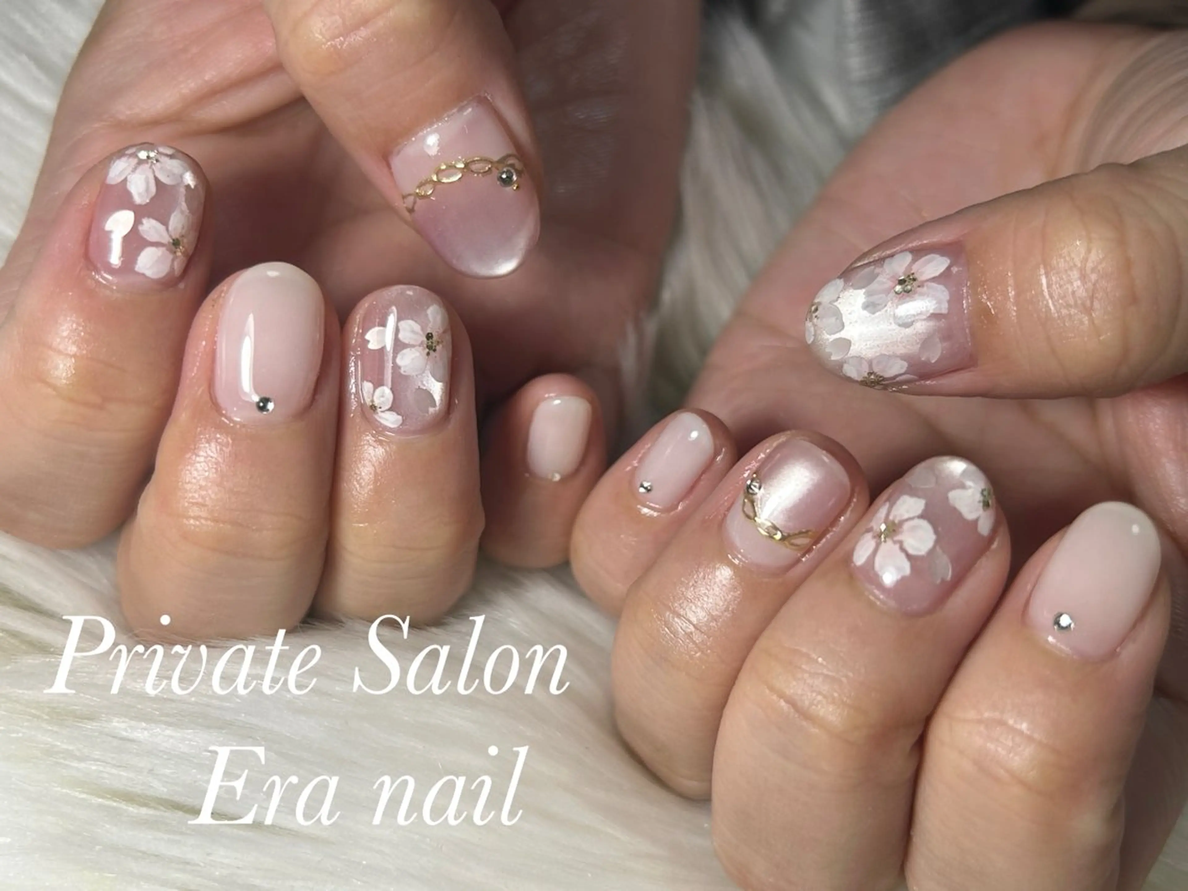 ネイル 桜ネイル ハンドネイル Era nailのネイルデザイン