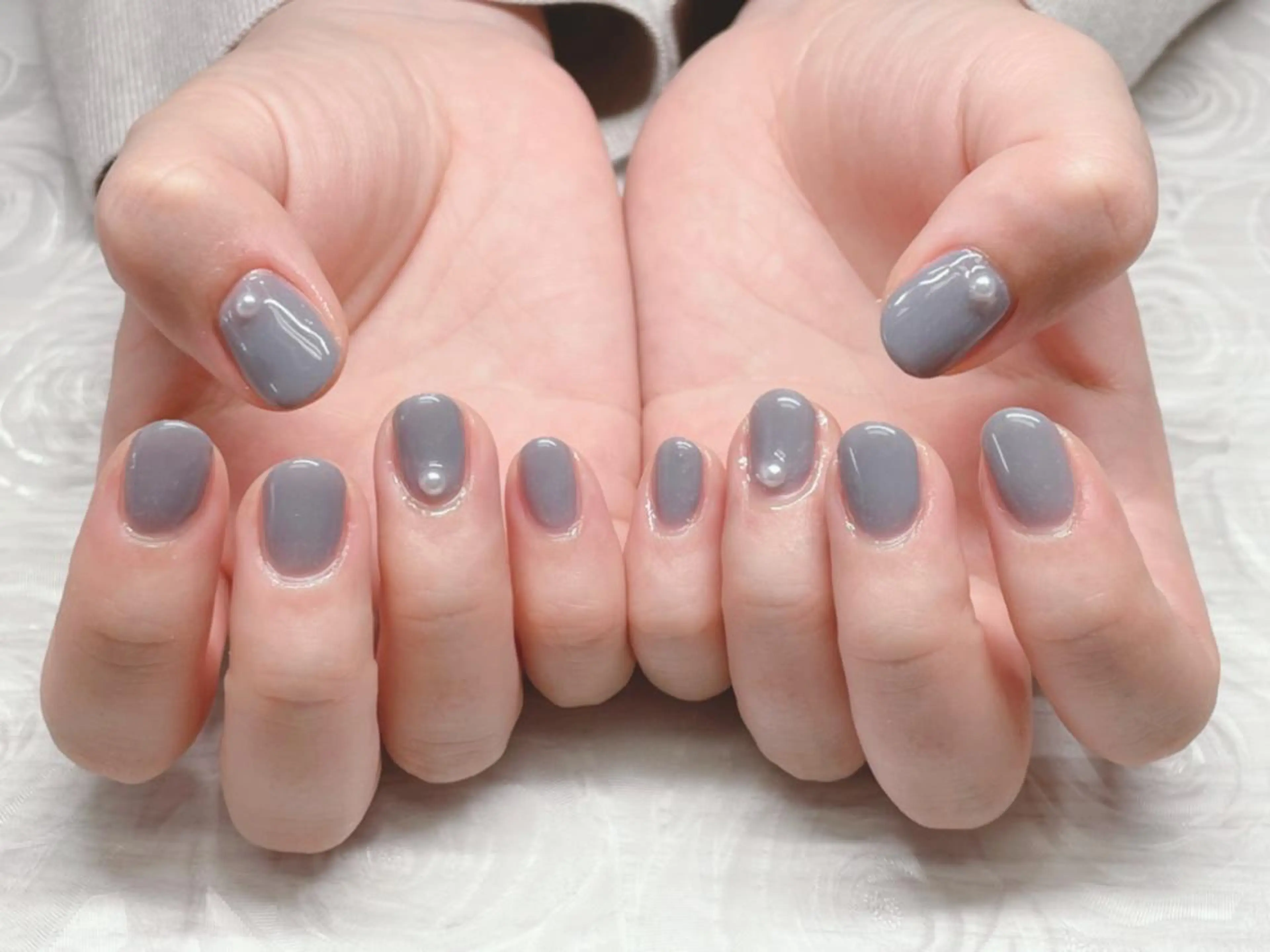 カラー ネイル ブルーカラー ブルー シンプルネイル 冬ネイル 芦辺 香奈のネイルデザイン