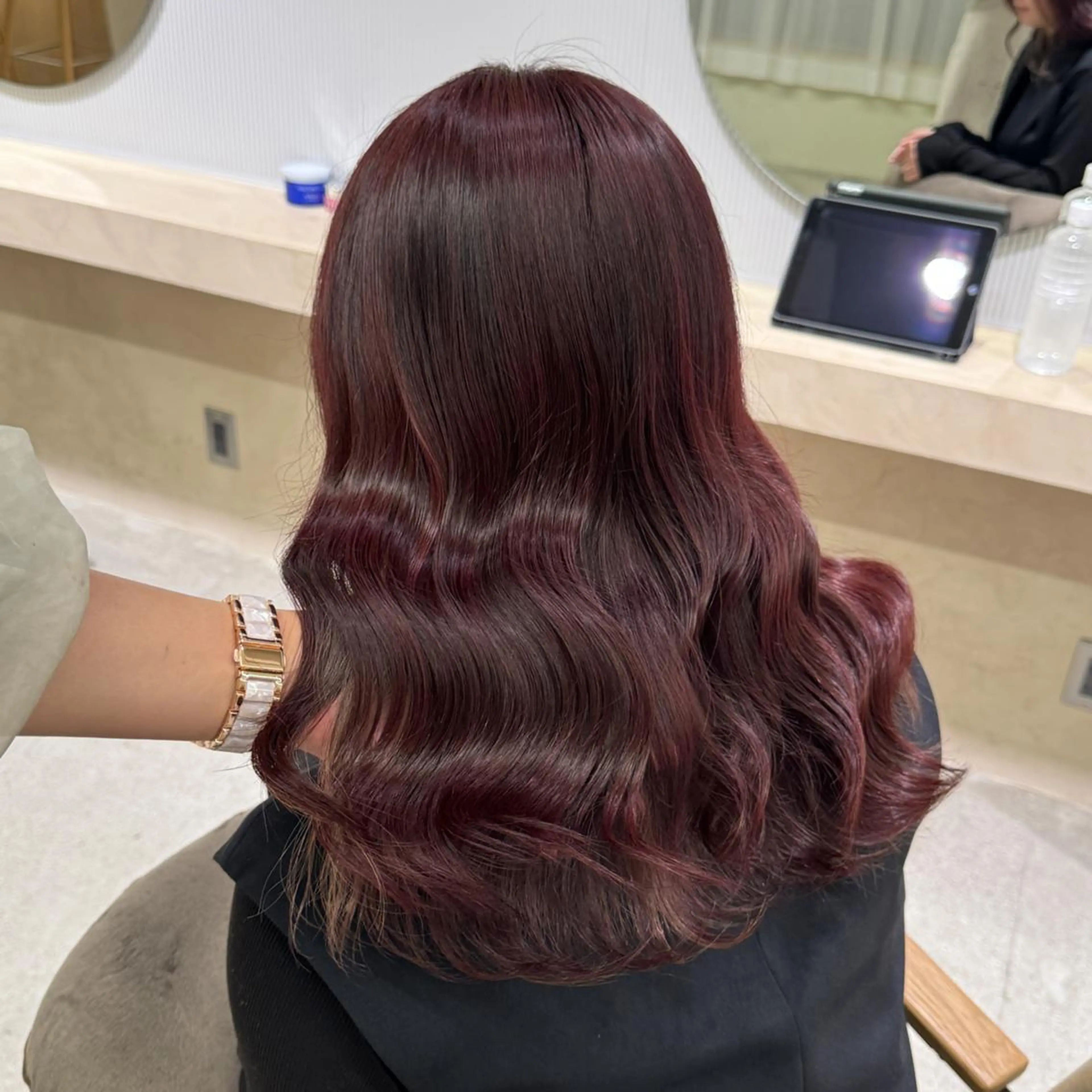 ロング ヘアアレンジ カラー ヘアカラー ulu名古屋栄所属・落合しほ/韓国ヘア/ 髪質改善/縮毛矯正のヘアスタイル