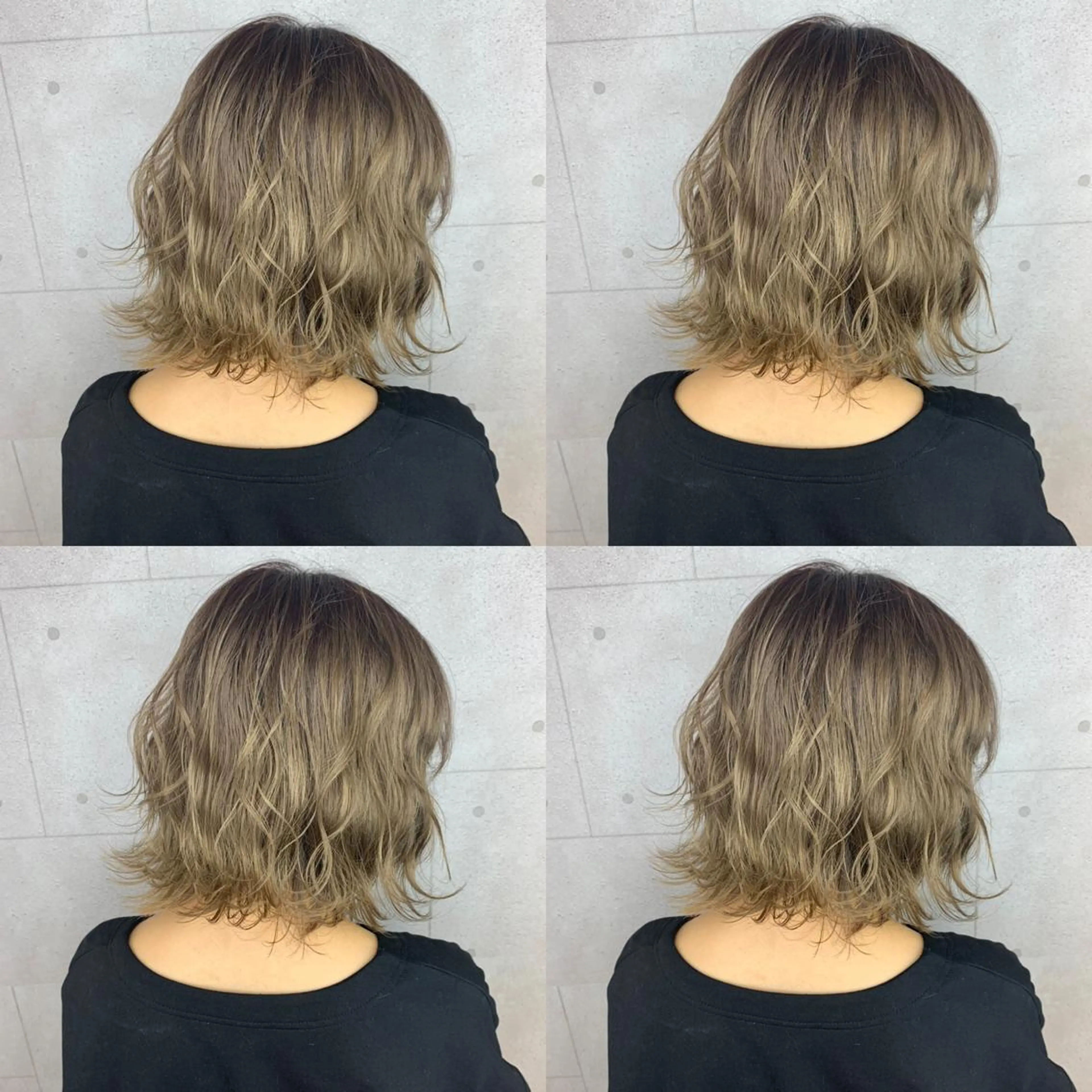 ショート カラー 韓国レイヤーカット/ ダブルカラーのヘアスタイル