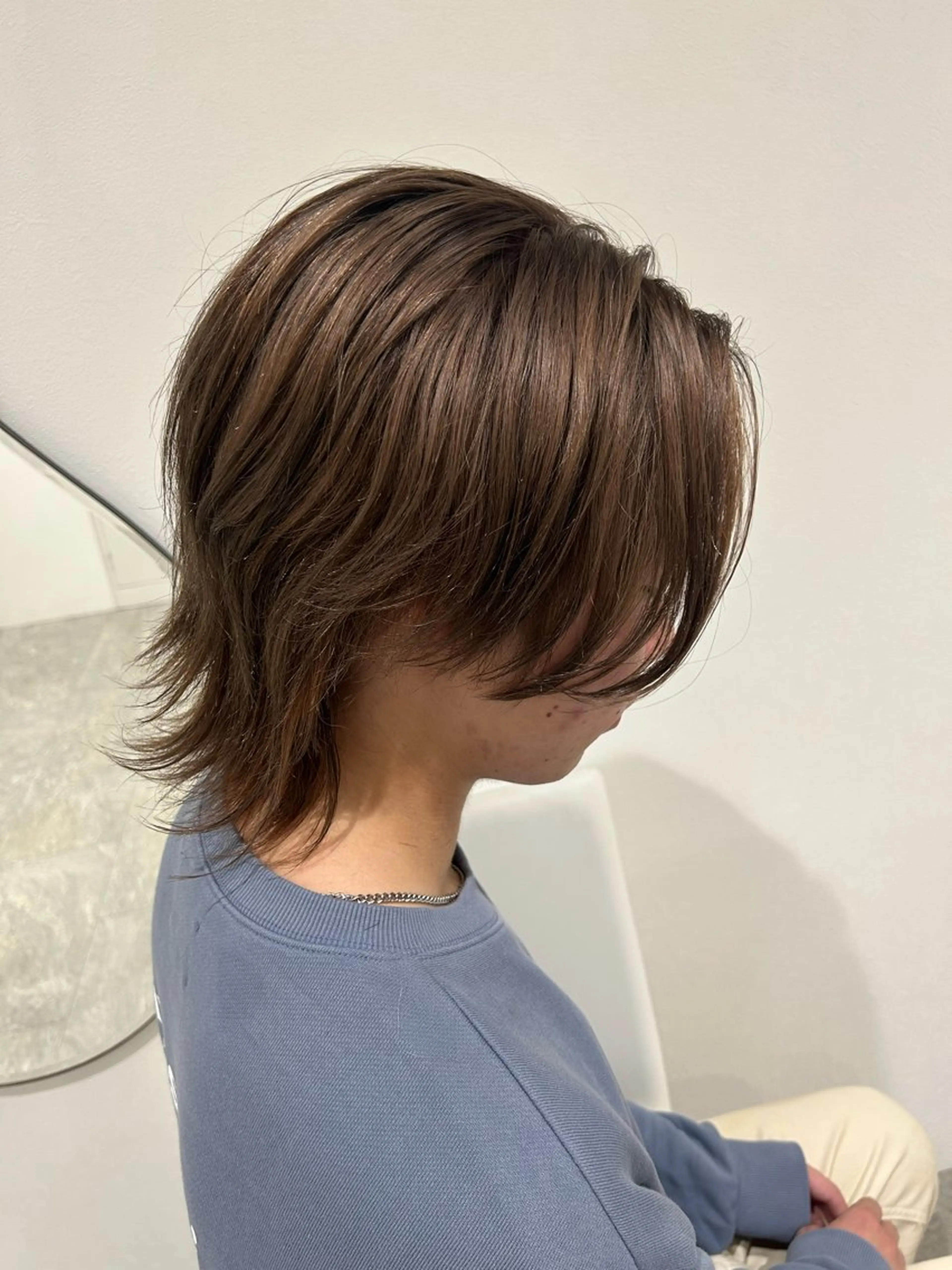 ミディアム カラー カット ヘアカラー トリートメント 🐺青木光太朗 ウルフ/レイヤー🐺のヘアスタイル