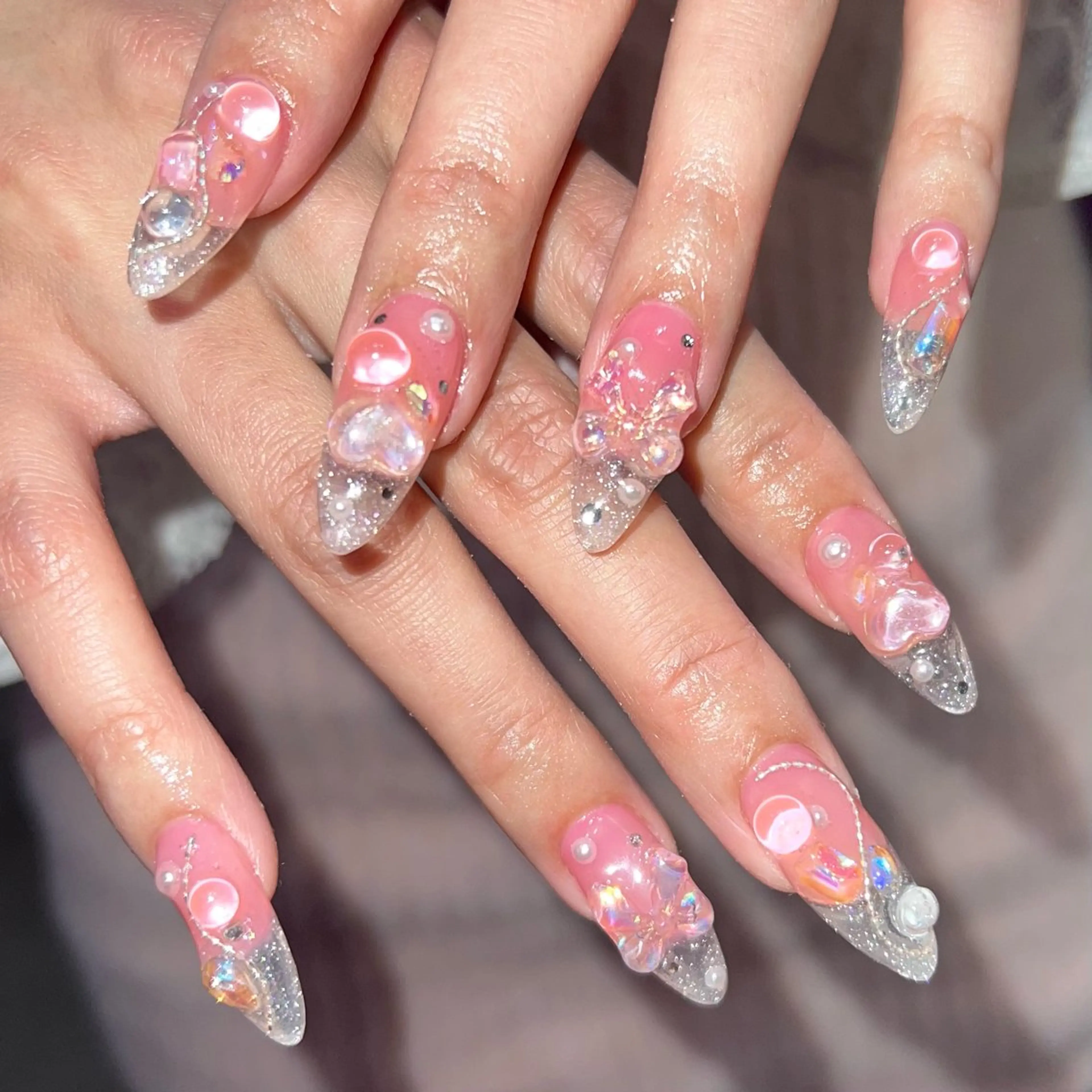 ネイル PINS16所属・くれは🩵💙 PINS16のネイルデザイン