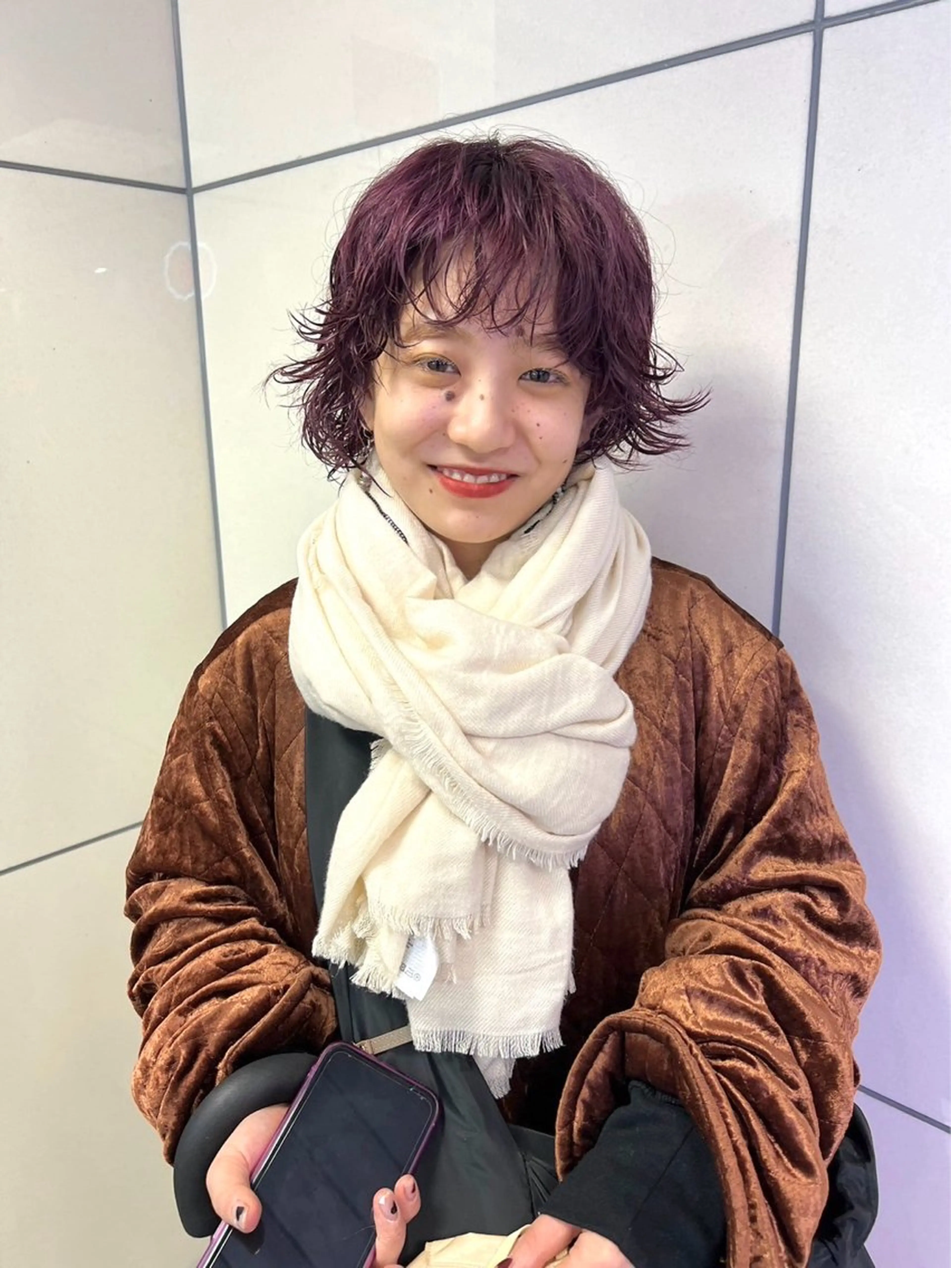 ショート カラー ヘアカラー カットモデル/ ハイトーン/ゆうあのヘアスタイル