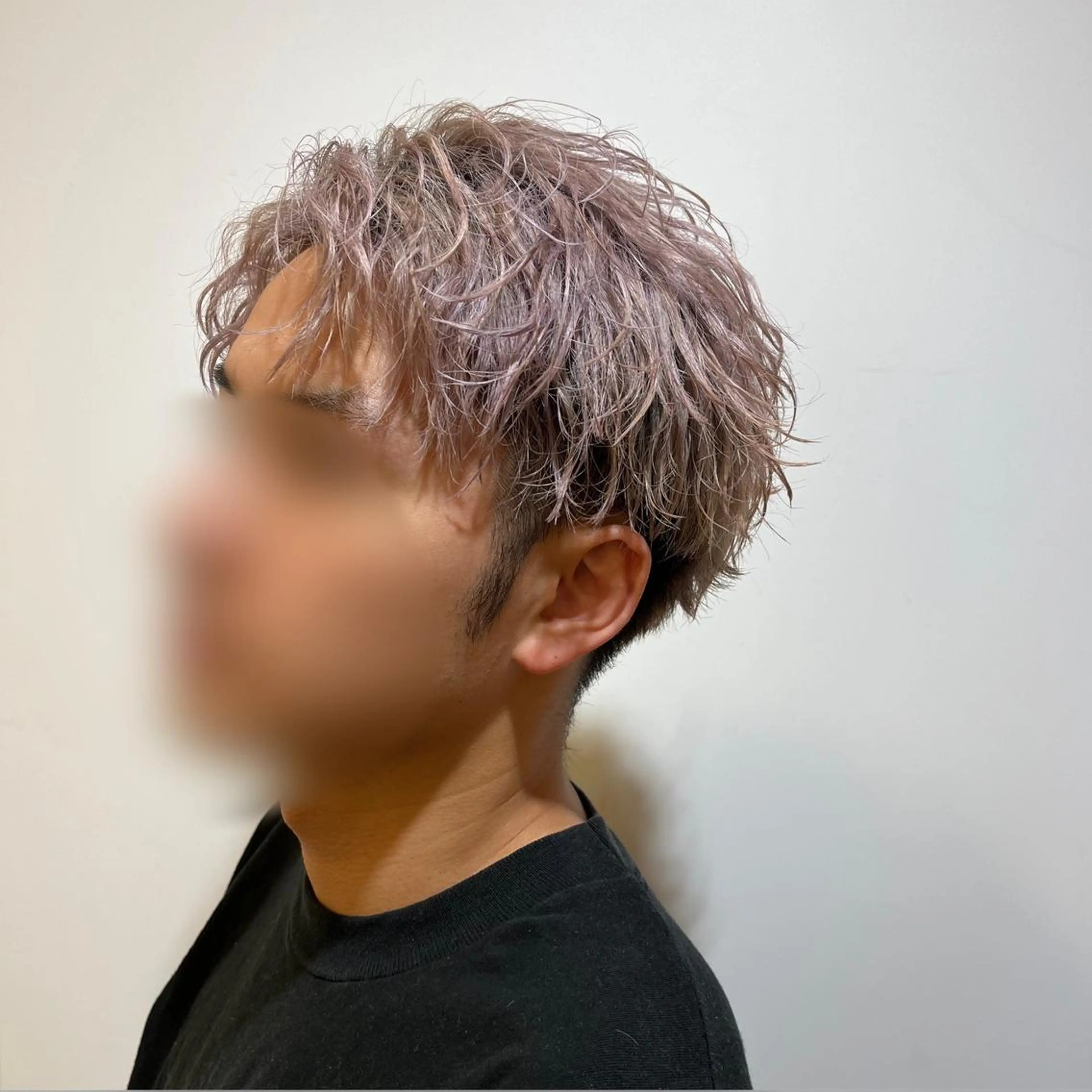 ショート カラー パーマ メンズ キッズ センターパート メンズ特化 美容師かずまのヘアスタイル