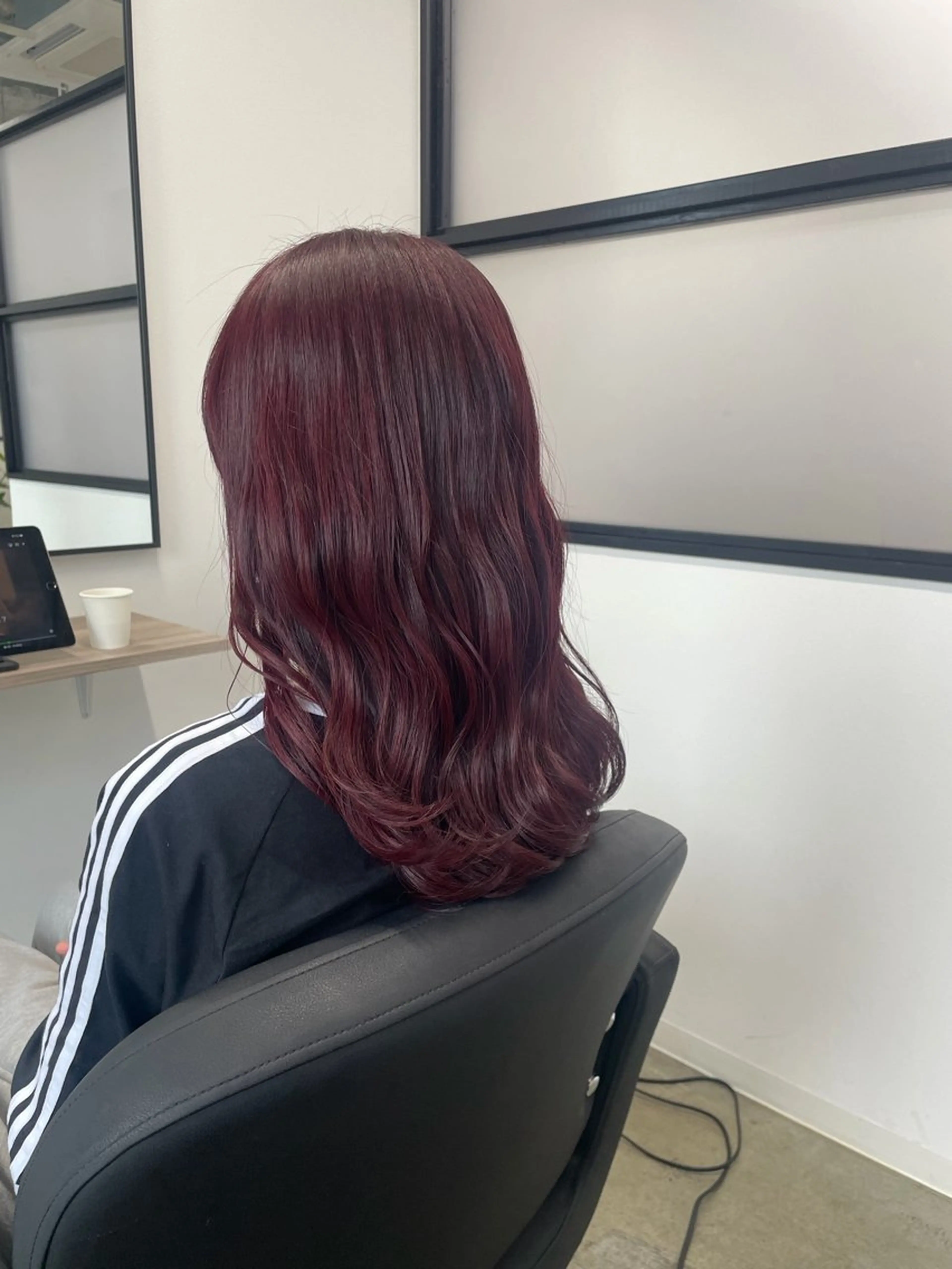 セミロング カラー ヘアカラー 菅野 萌愛のヘアスタイル