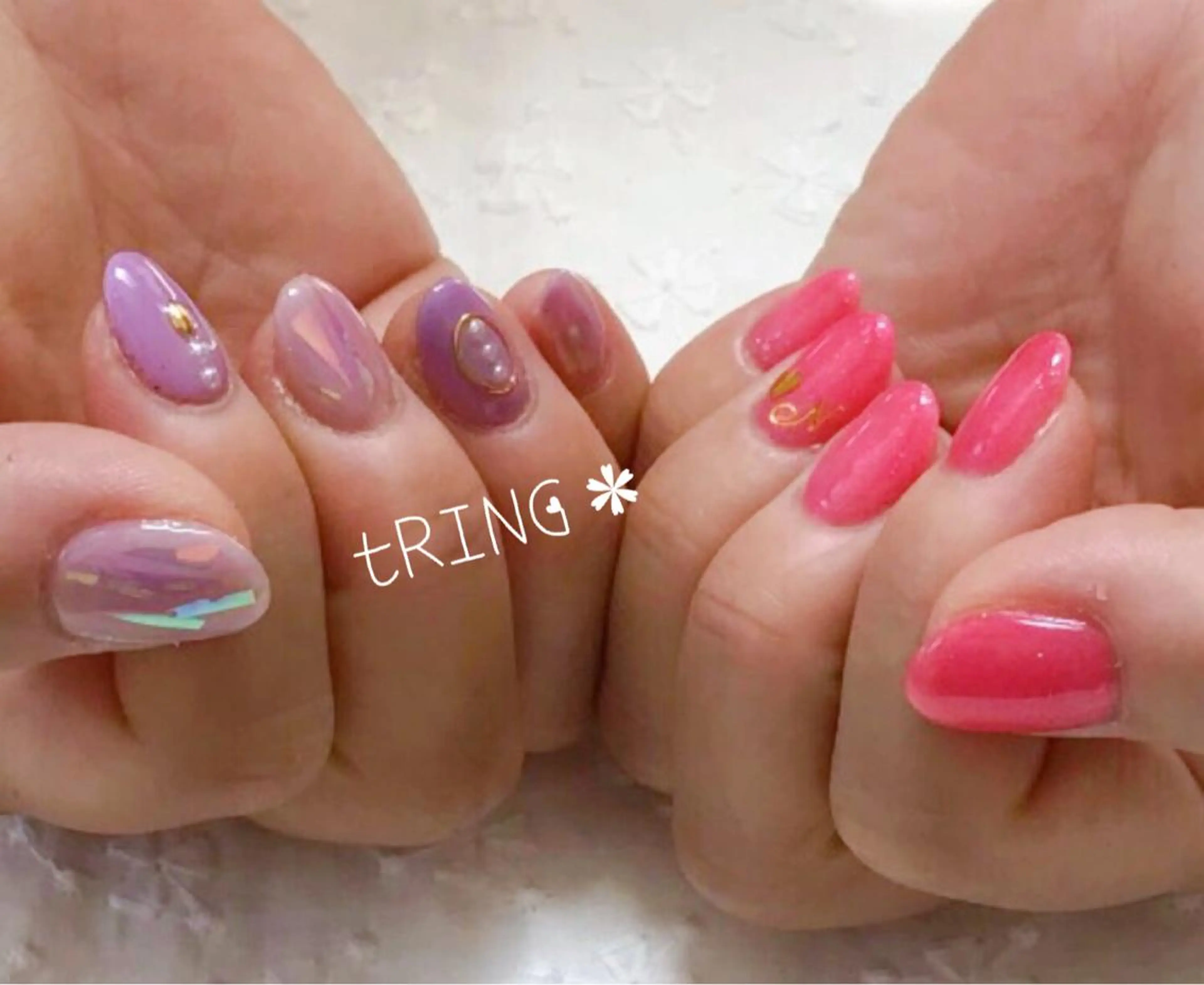 ネイル ハンドネイル tRING＊ しいの木台のネイルデザイン
