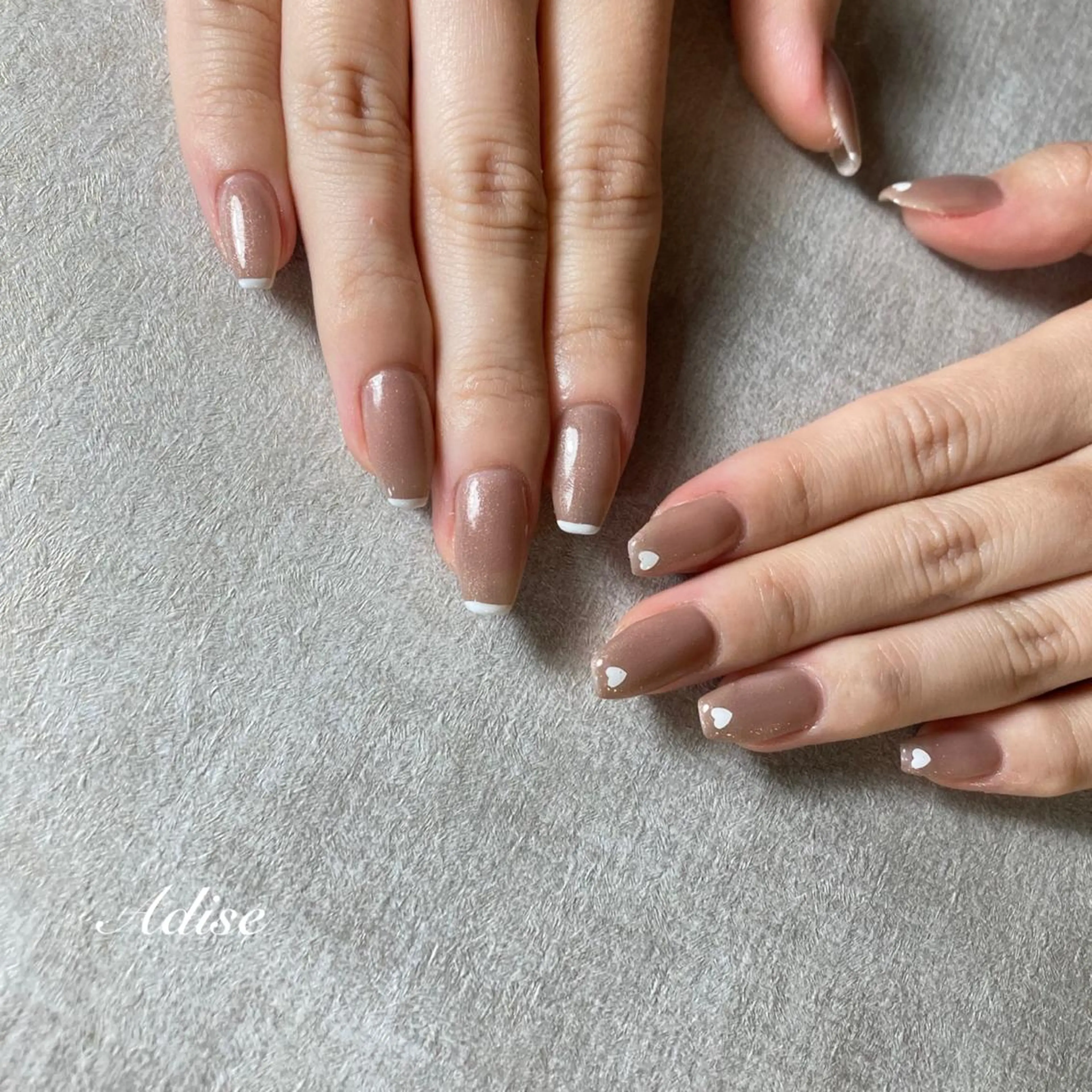 ネイル フレンチネイル グラデーション ニュアンスネイル オフィスネイル 第一印象専門サロン ADISEのエステ・リラクイメージ