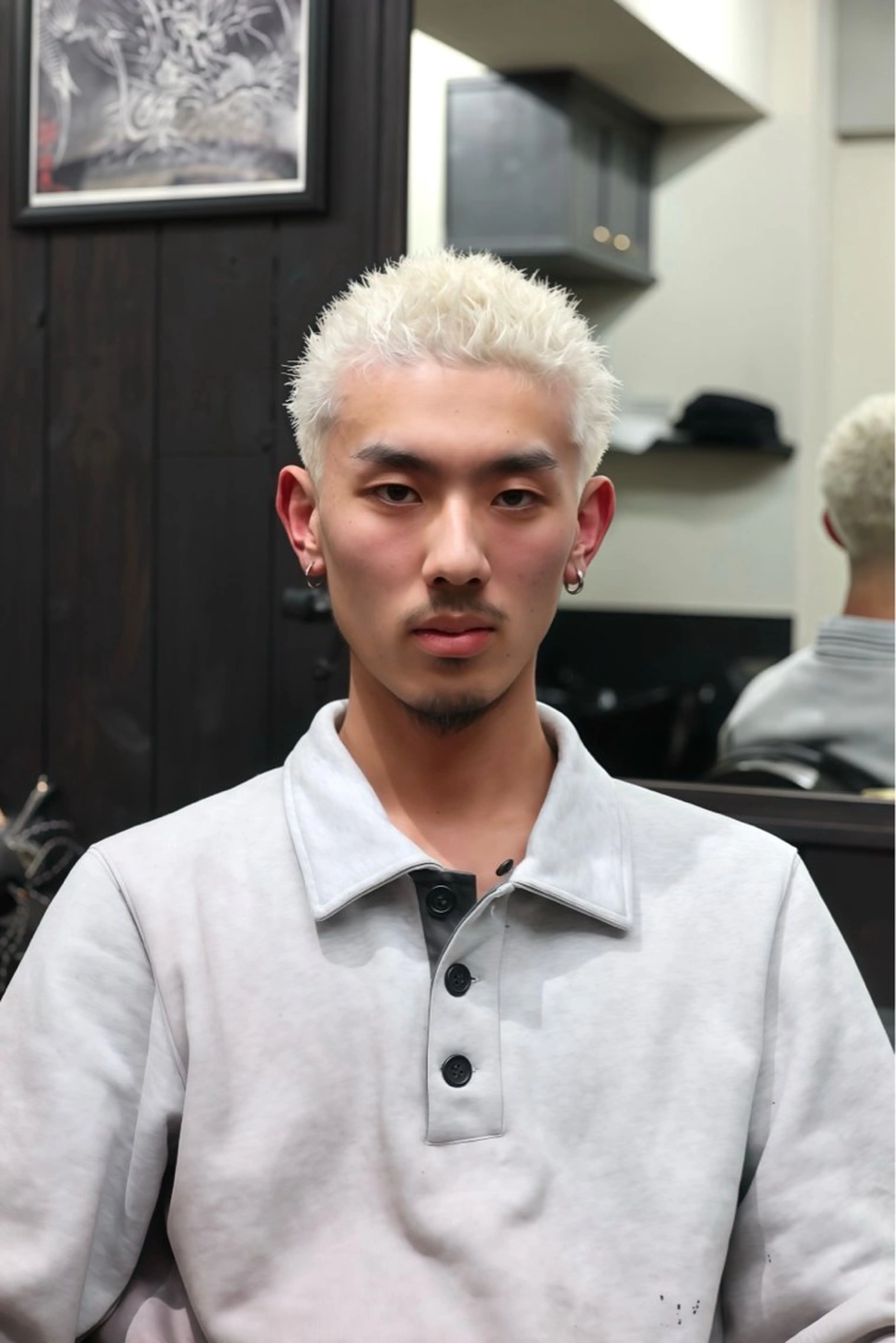 ショート カラー パーマ メンズ カット ヘアカラー パーマ 💈メンズ/パーマ 💈中目黒/谷のヘアスタイル