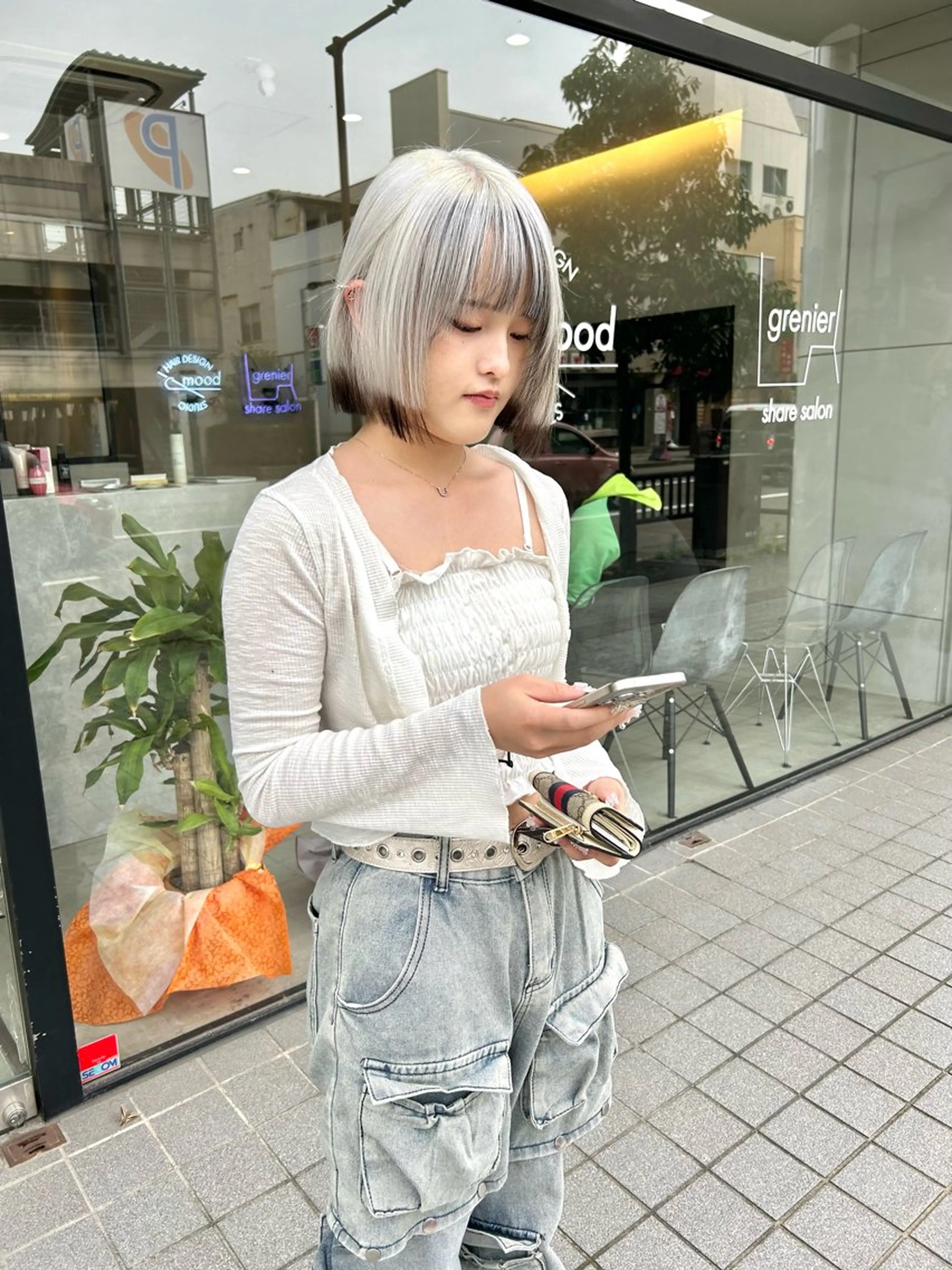 ミディアム カラー ヘアカラー mood tatemachiのヘアスタイル