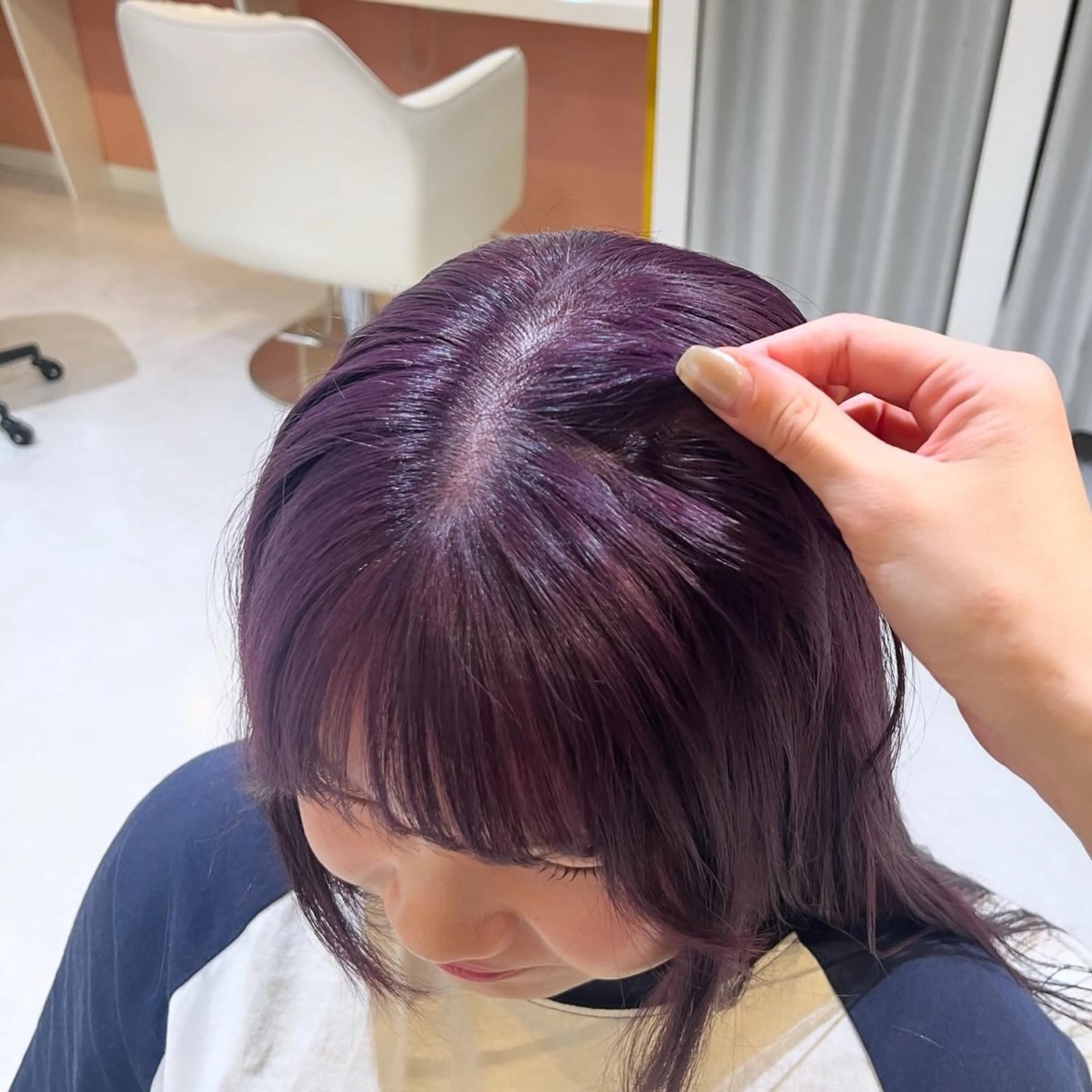 ミディアム カット ヘアカラー トリートメント 梛木 唯のヘアスタイル