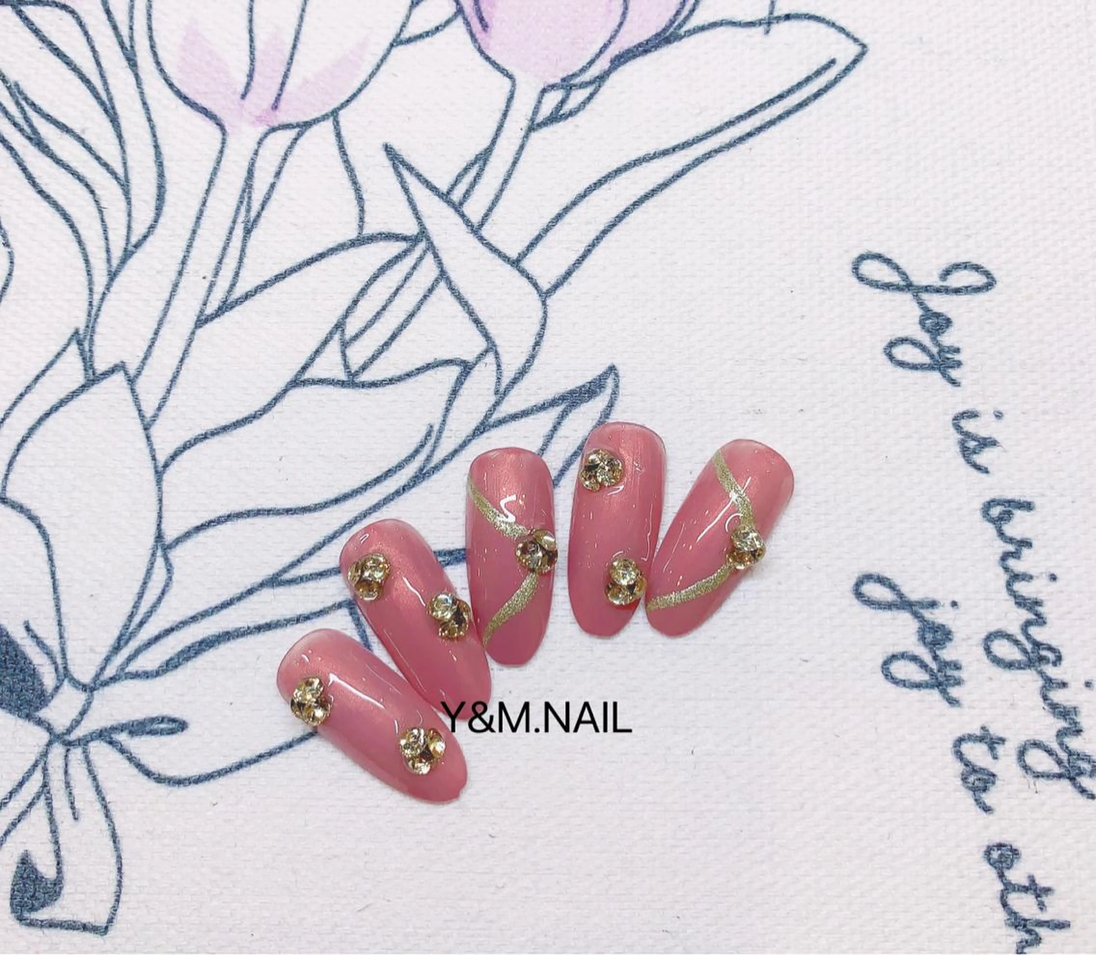 カラー ネイル ワンホンネイル Ui_Amor (パラジェル)のネイルデザイン