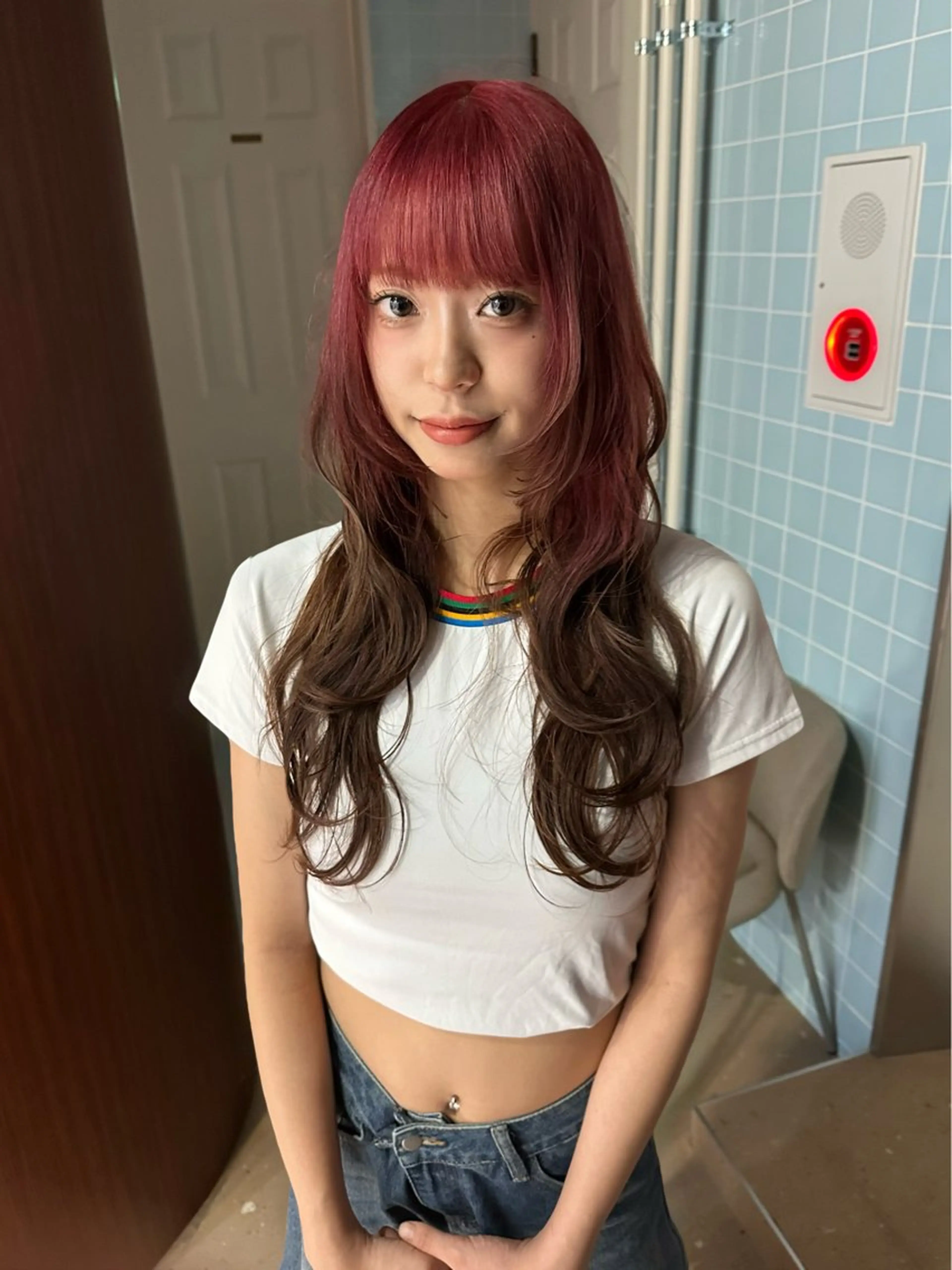 ロング レイヤーカット カット ヘアカラー トリートメント ウルフ/レイヤー/ 渋谷🔮Yudaiのヘアスタイル