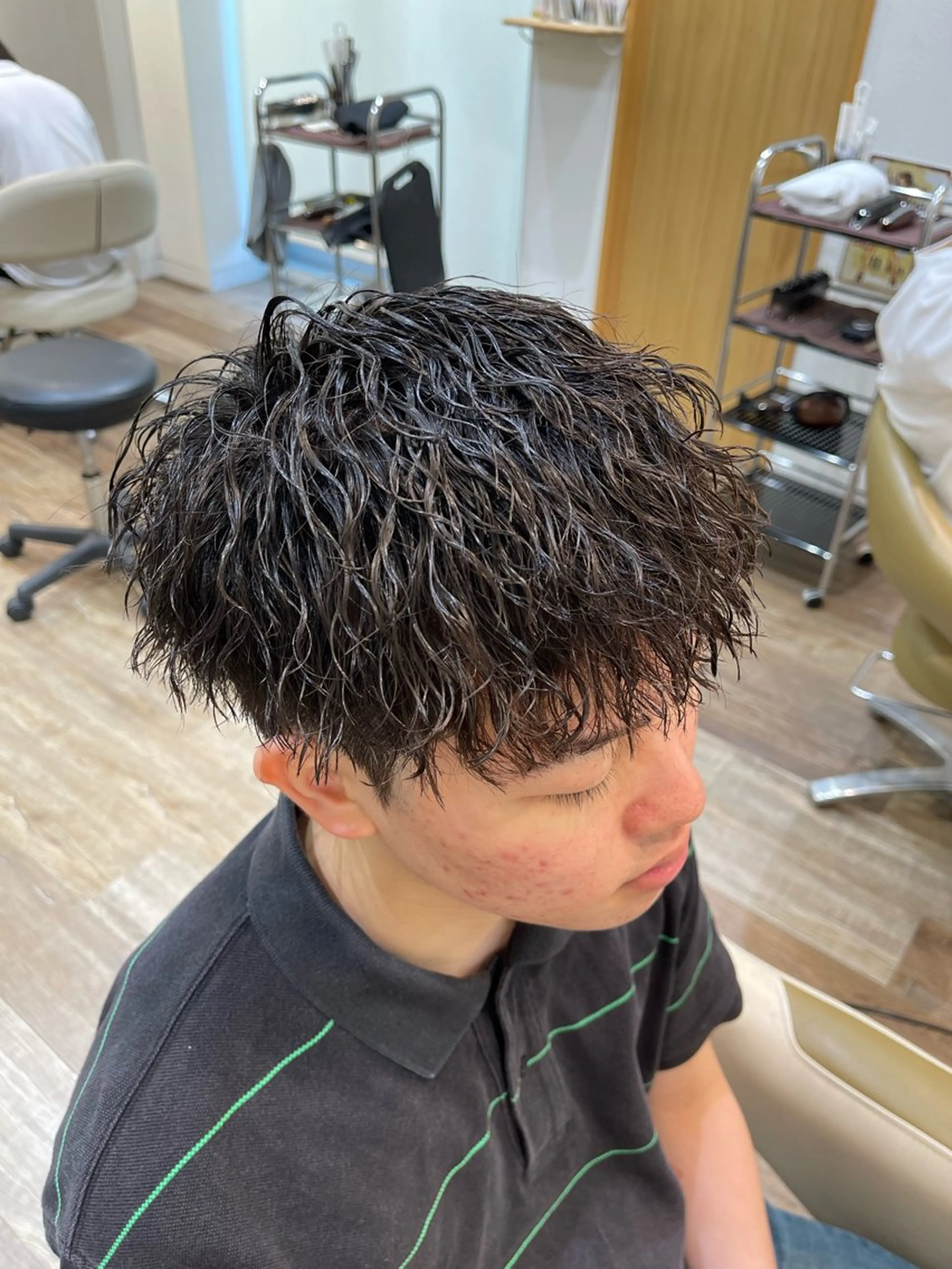 ショート パーマ メンズ カット パーマ メンズパーマ 北原寿樹のヘアスタイル