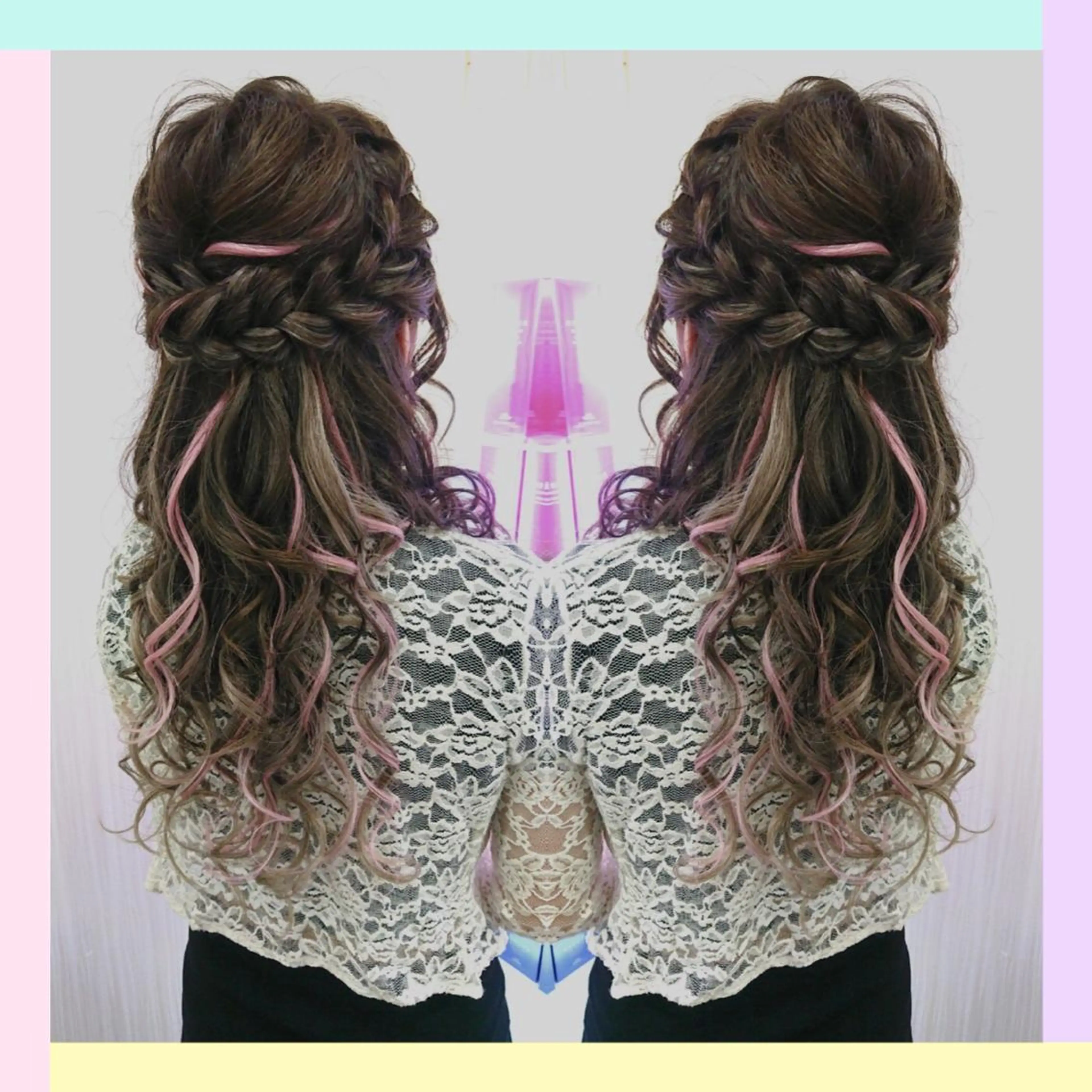 ♥カラー＋最高級人毛シールエクステ40本＋内部補修トリートメント無料   エクステカット無料の写真