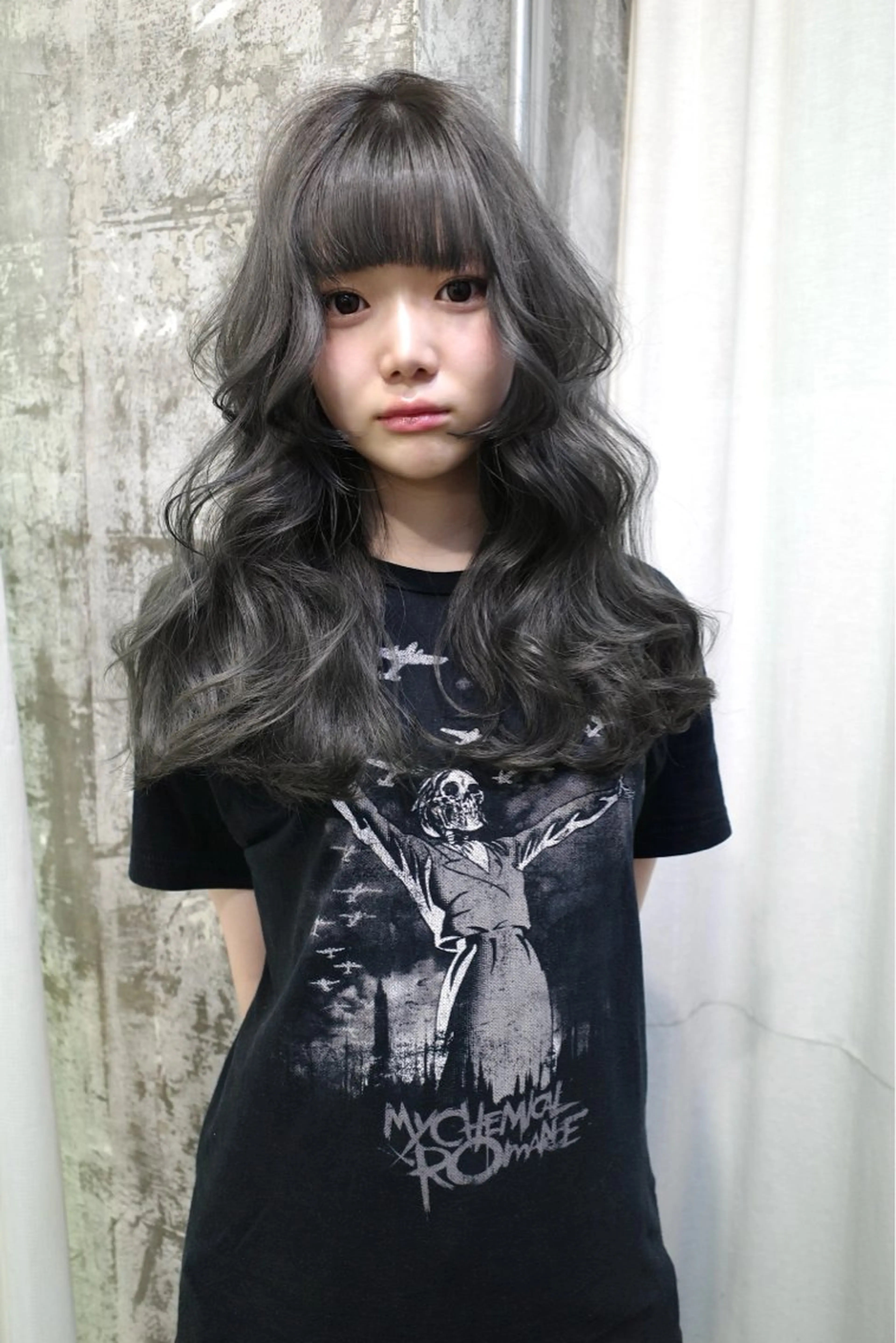 ロング カラー ブリーチ ケアブリーチ 透明感カラー ダークグレー ダークグレージュ ヘアカラー pia koudaiのヘアスタイル