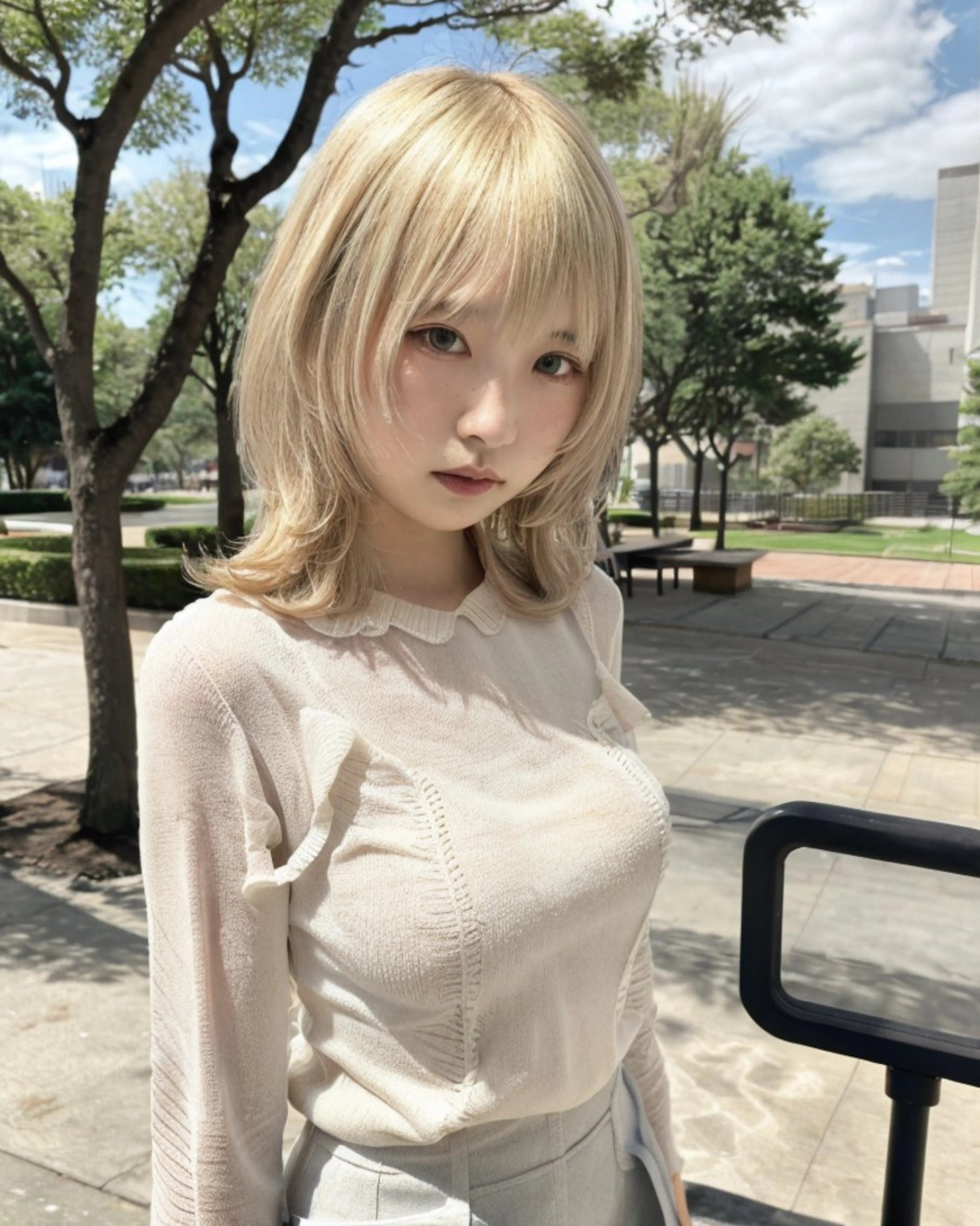 セミロング カラー ブリーチ特化💛 RYUTOのヘアスタイル