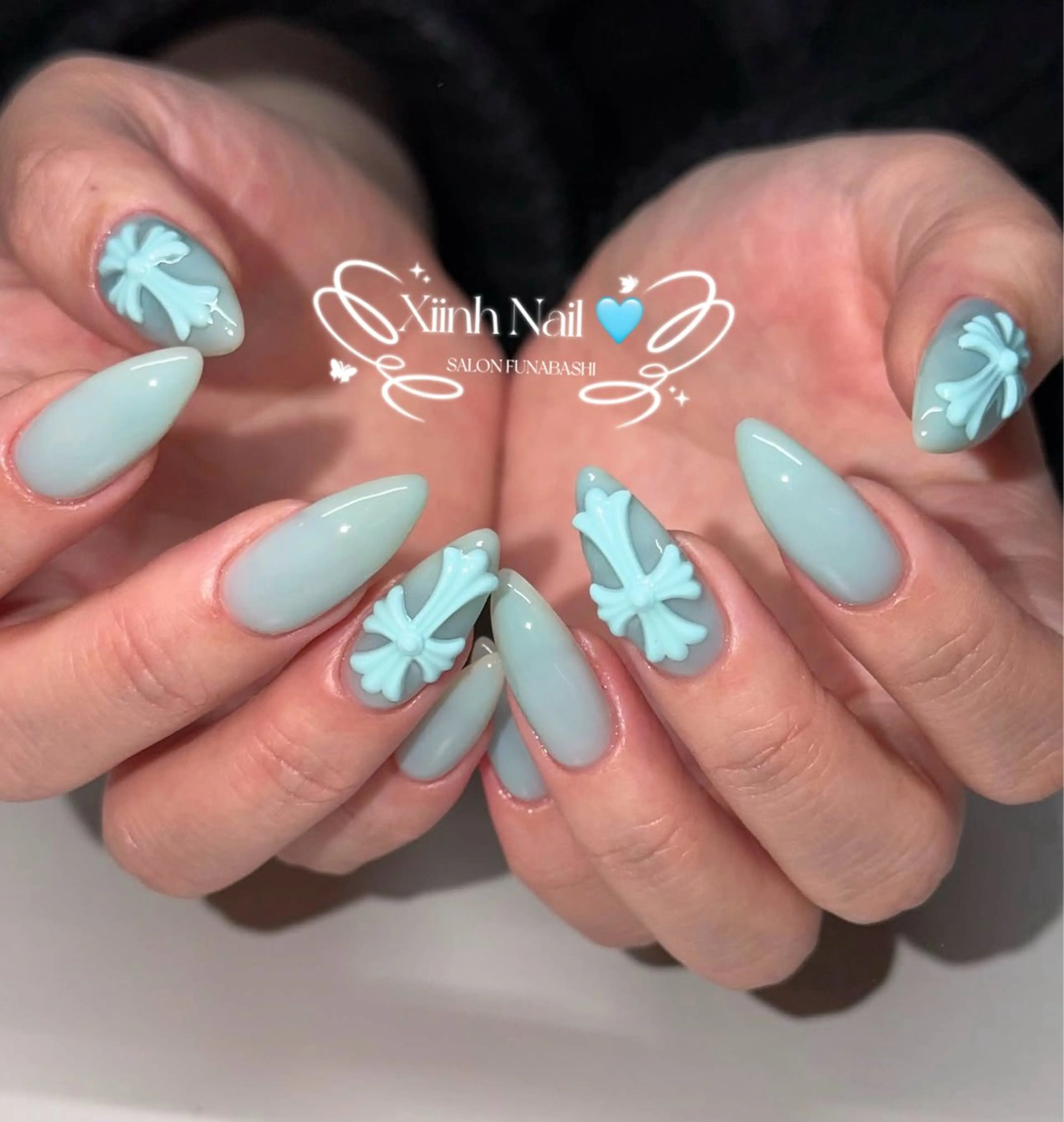 ネイル チークネイル 桜ネイル 長さ出し フットネイル ジェルネイル ハンドネイル XIINH NAIL SALONのネイルデザイン