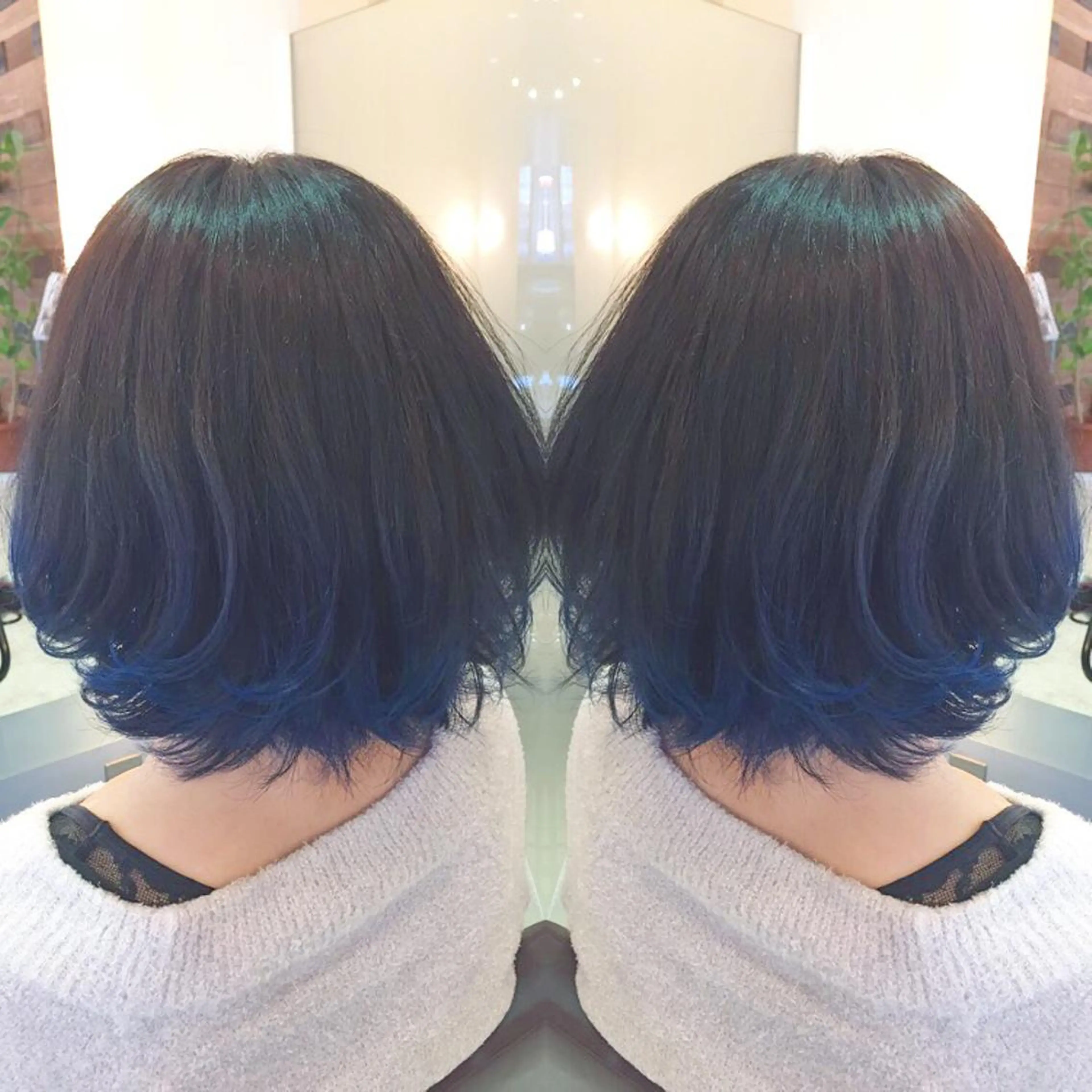 ショート ミディアム カラー ブルーカラー グラデーションカラー 青木 茂樹⭐️ 透明感カラーのヘアスタイル