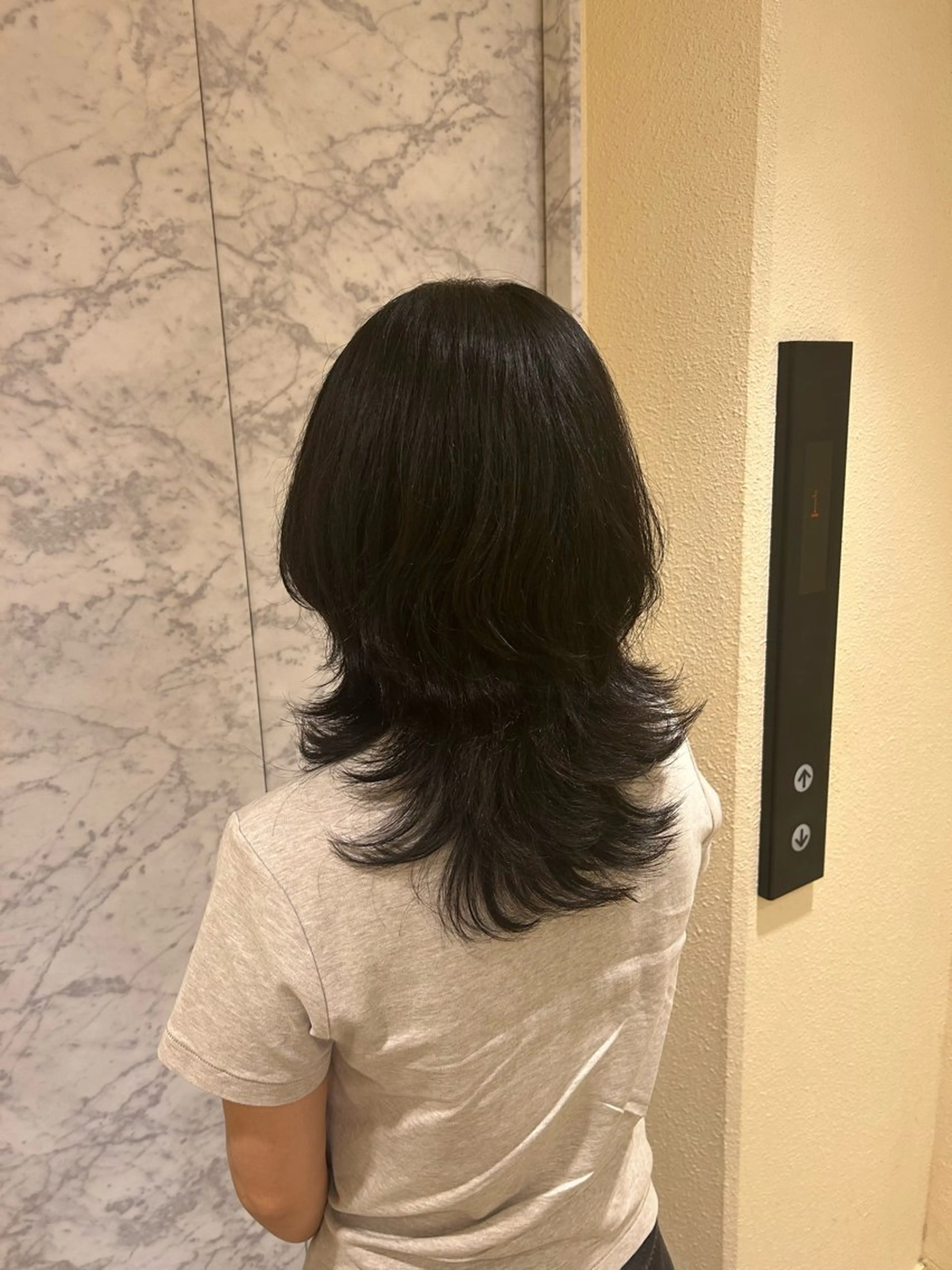 セミロング レイヤーカット ヘアセット/暖色 /レイヤー 山田寛菜のヘアスタイル