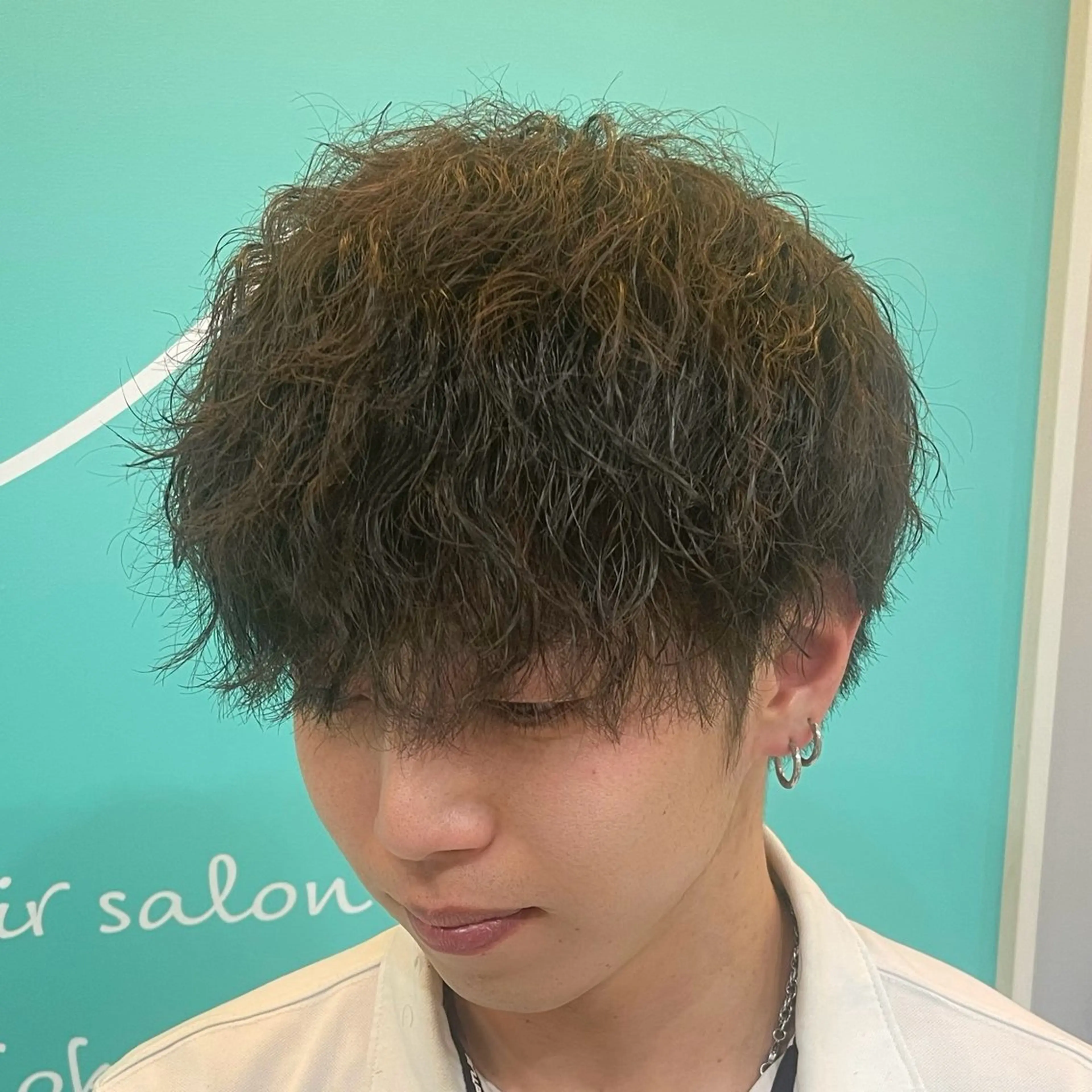 パーマ メンズ カット パーマ mana/メンズ/ ヘアセット/ブリーチのヘアスタイル