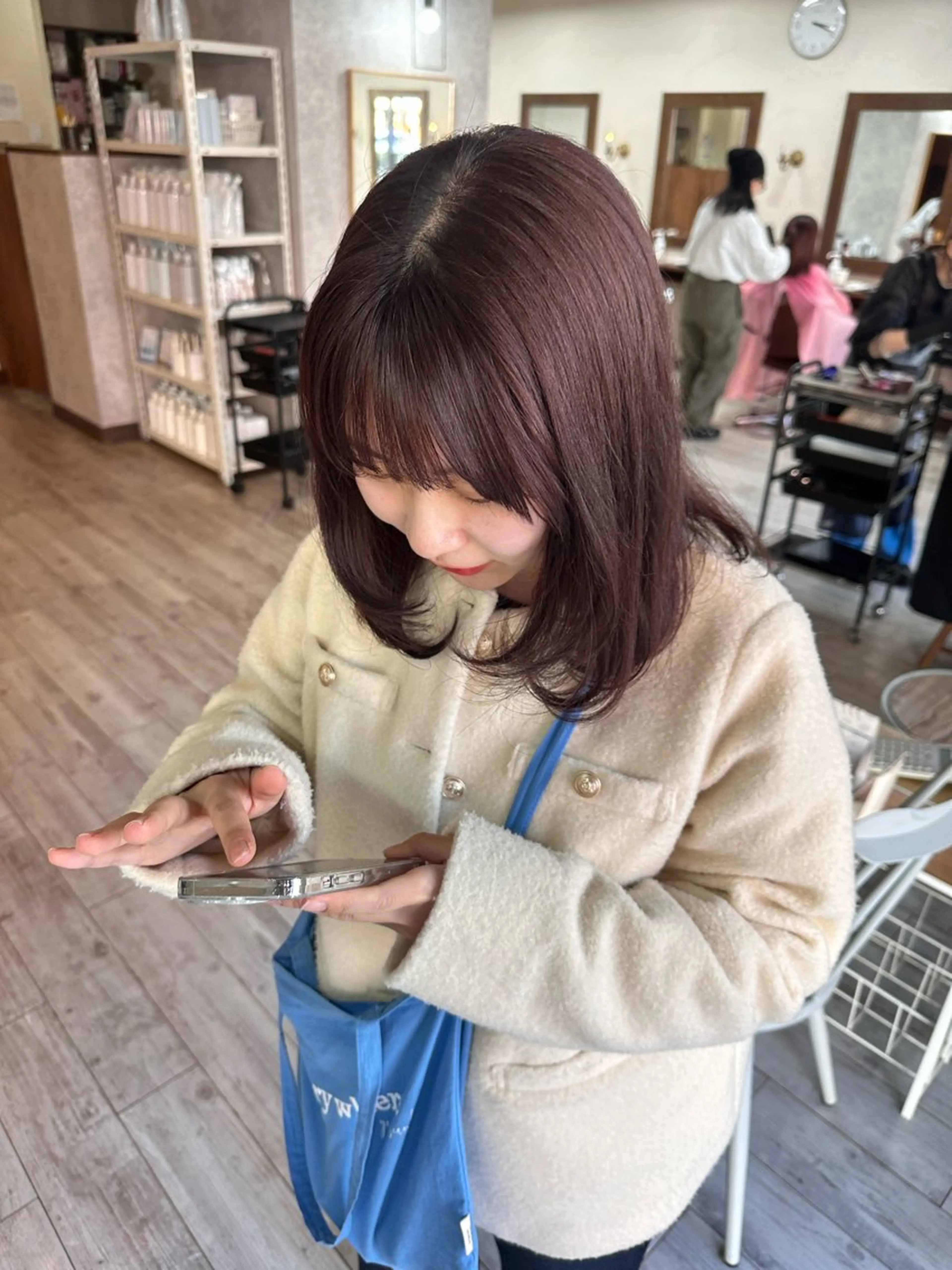 ミディアム カラー ラベンダーカラー ラベンダーピンク ピンクカラー カット ヘアカラー 高橋 みく/ minim 暖色のヘアスタイル