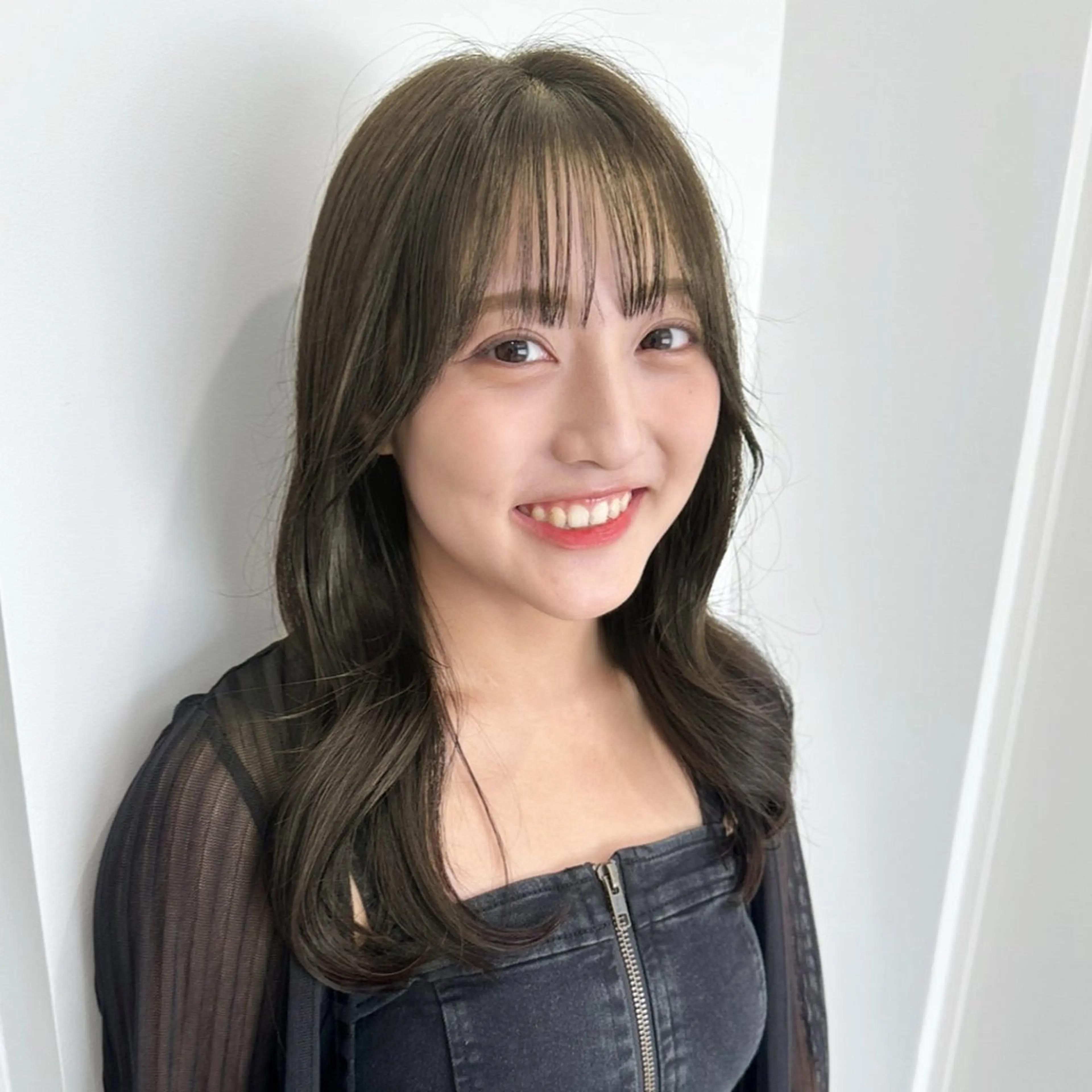 セミロング カラー ヘアカラー くすみミルクティー/ ブラウン🪡TOWAのヘアスタイル