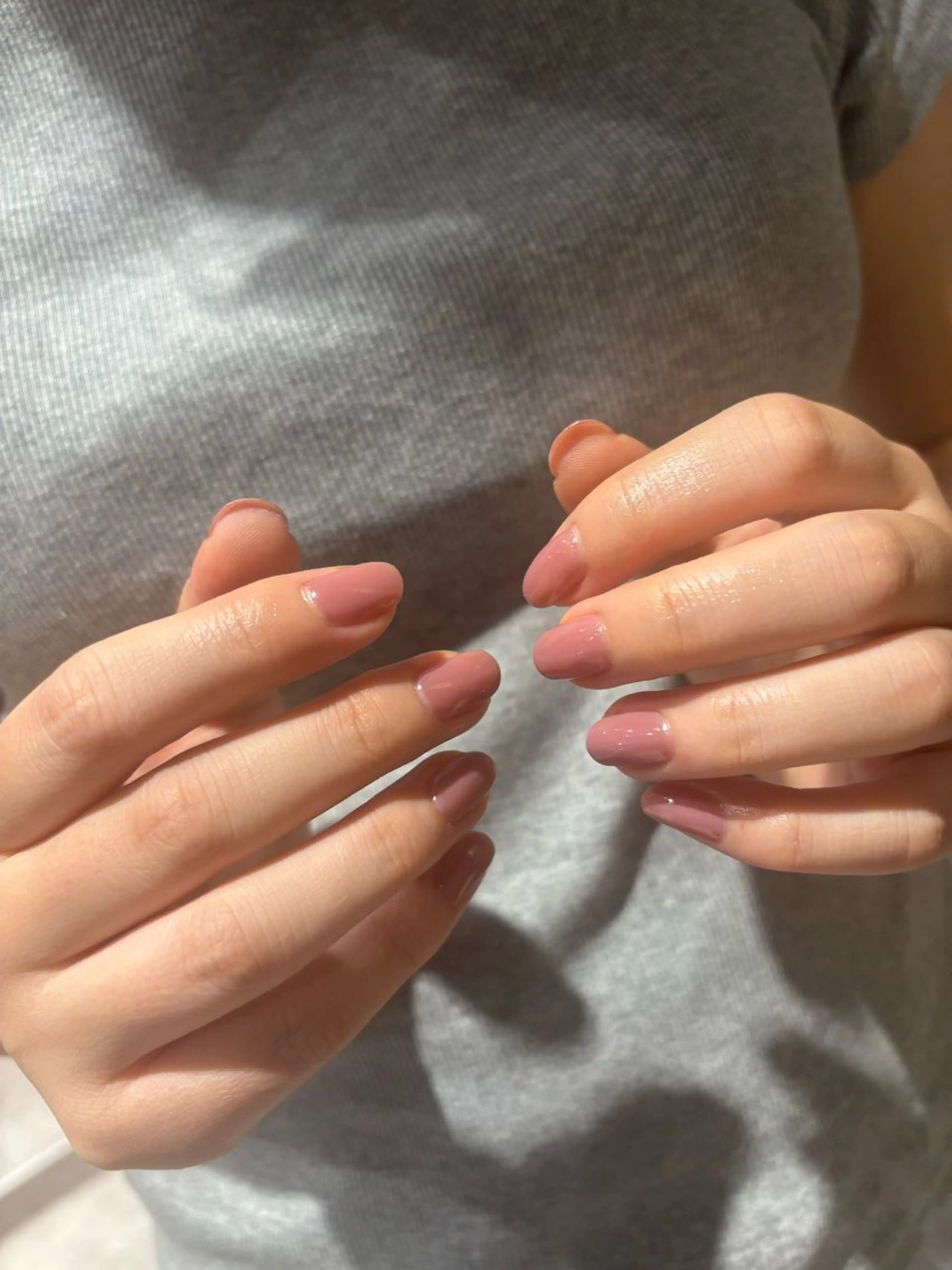 ネイル ワンカラーネイル ピンク 小川 優果のネイルデザイン