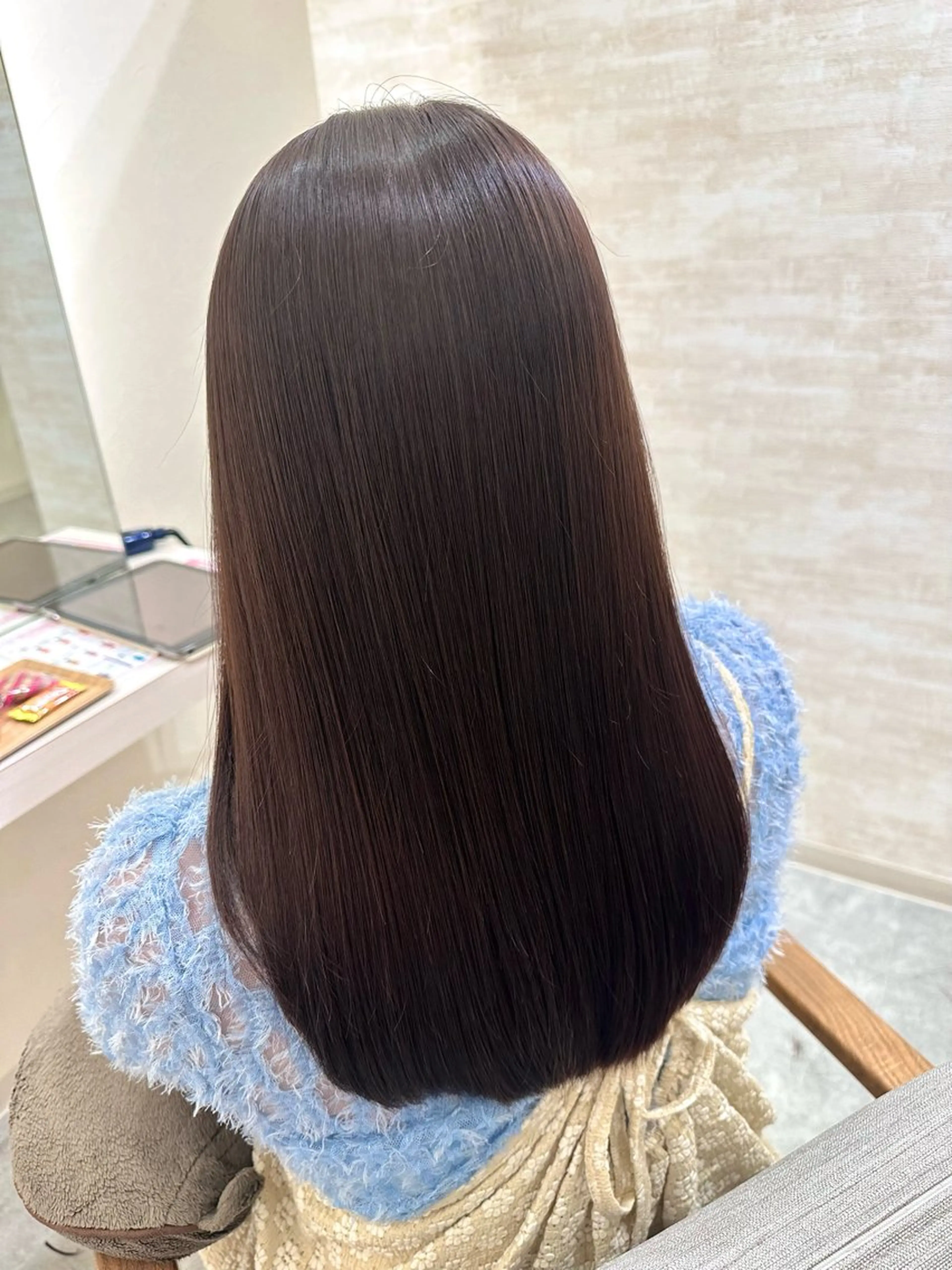 セミロング カット ヘアカラー トリートメント 髪質改善&ヘアケア 永山若奈のヘアスタイル