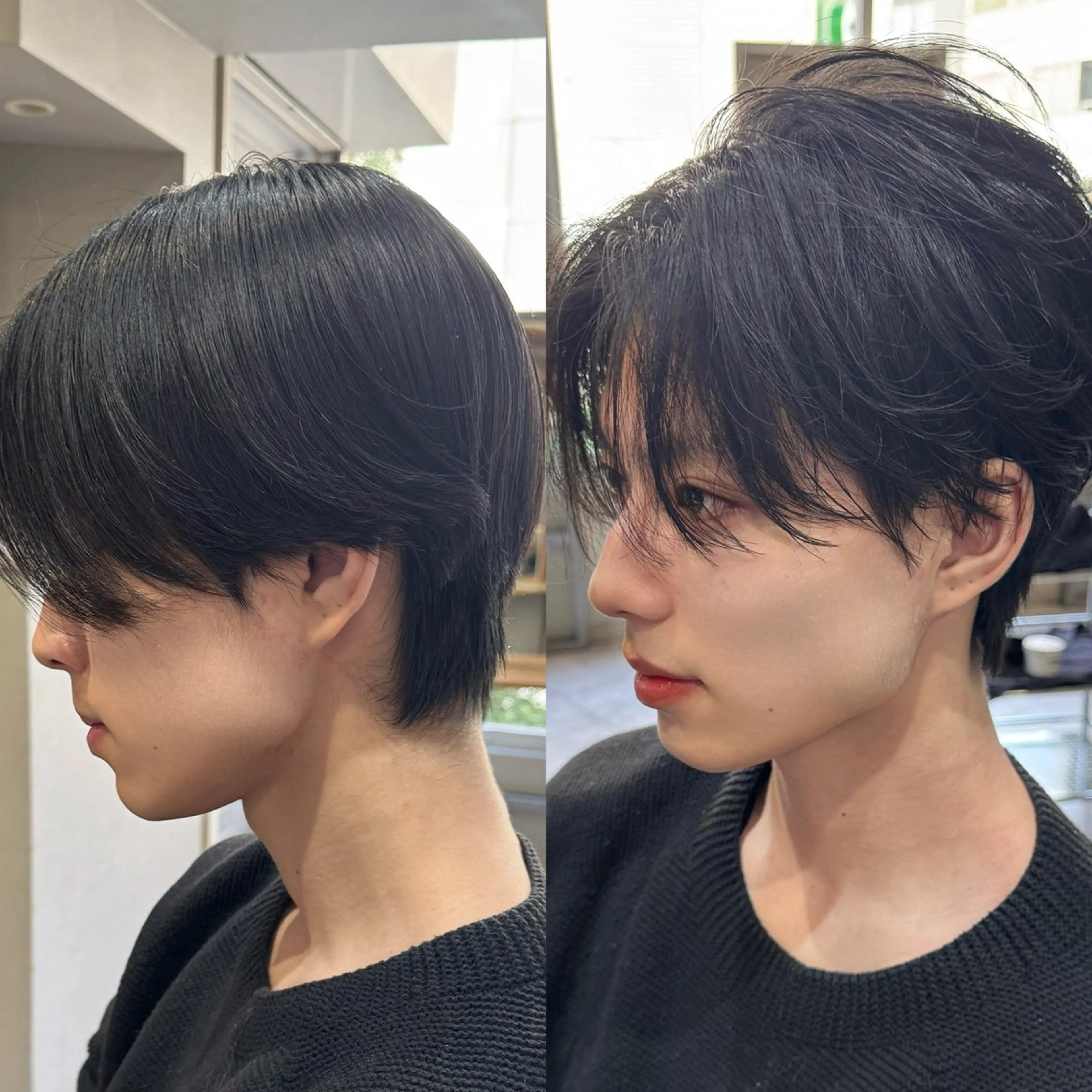 メンズ excia渋谷所属・曲がる縮毛矯正 センターパート/翼のヘアスタイル