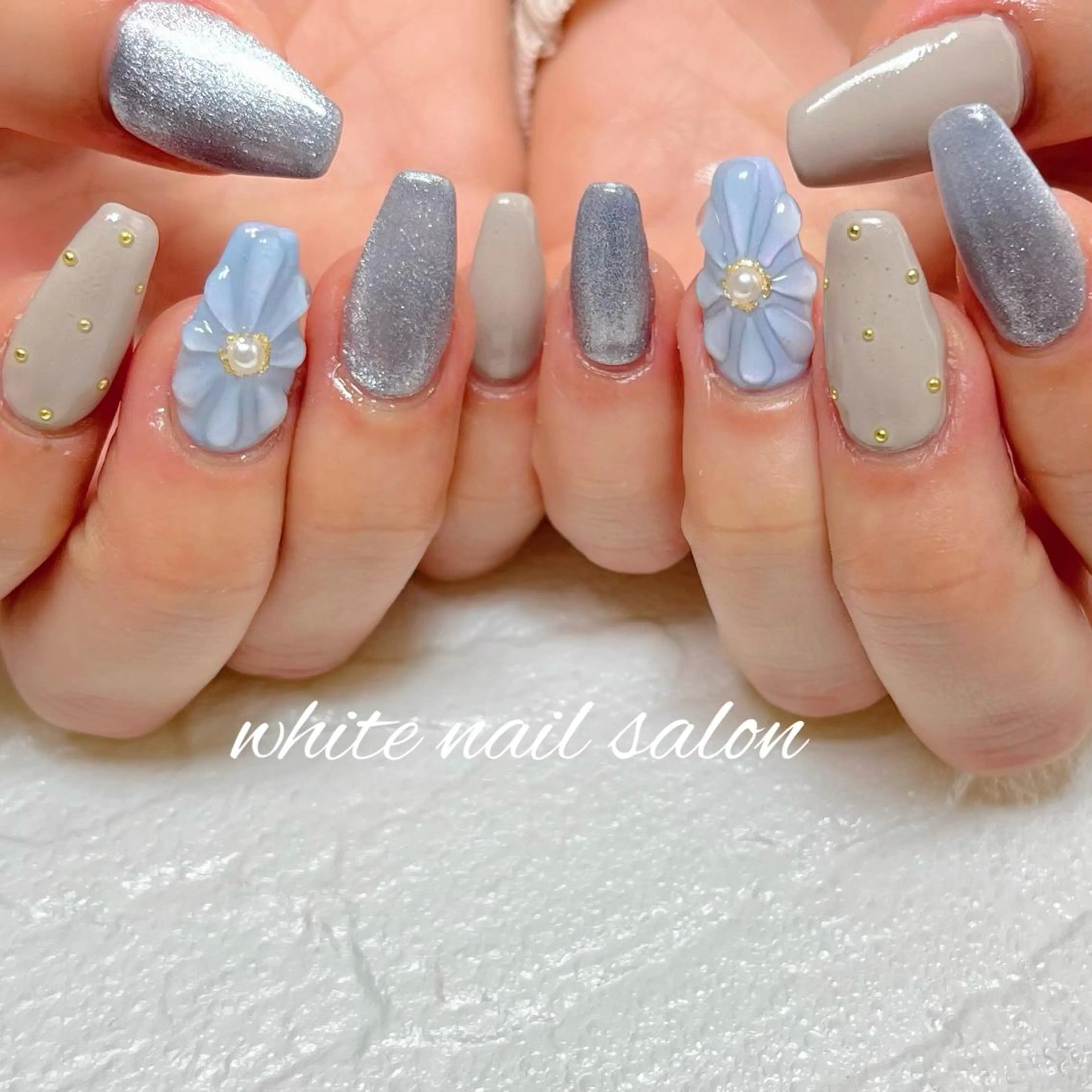 ネイル フットネイル ジェルネイル ハードジェル ラメ(グリッター) 持ち込み ハンドネイル white nail salonのネイルデザイン