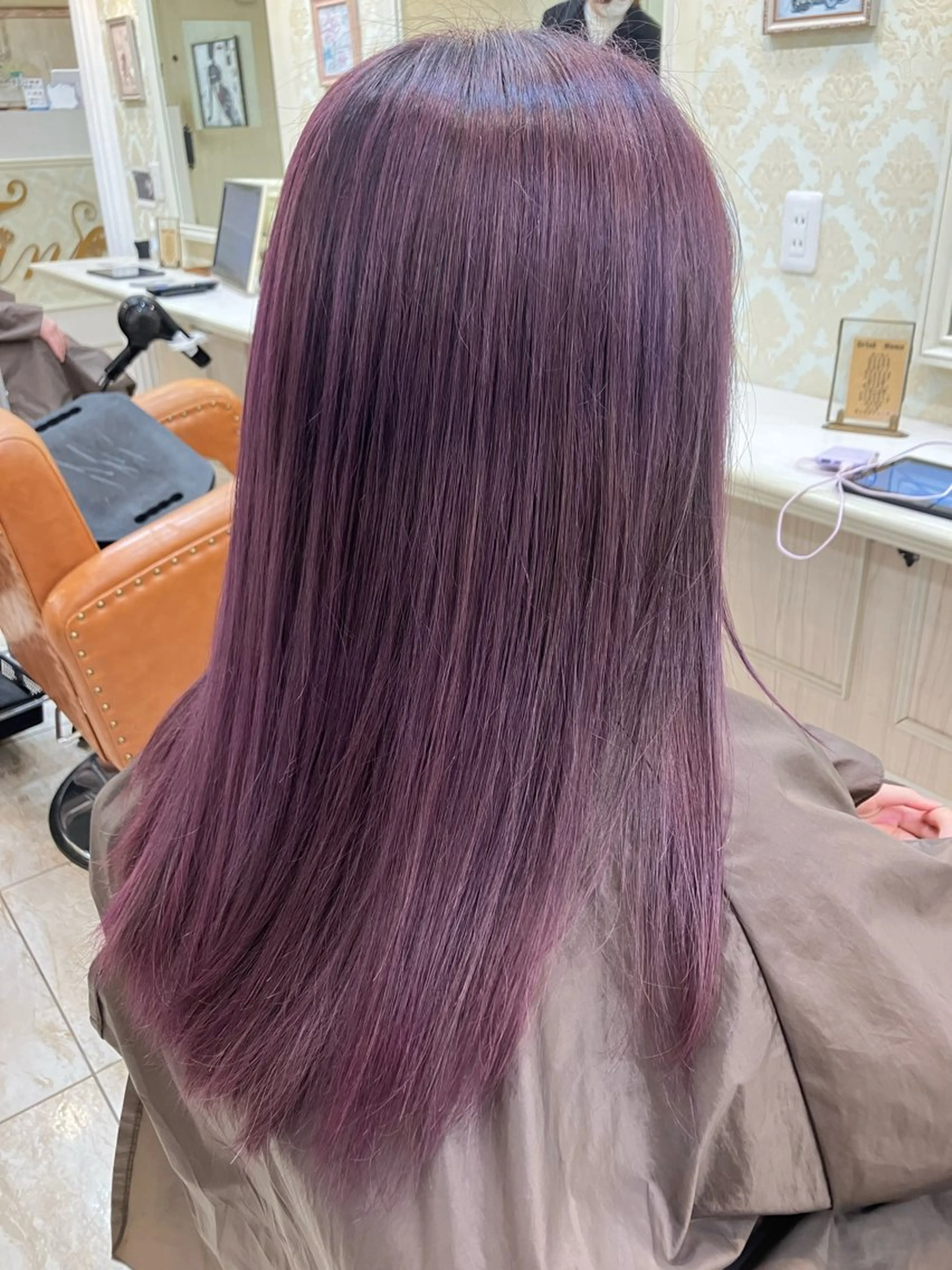 ロング カラー 黒髪 ブルーカラー ブルーブラック ピンクカラー Tink 橋本 青空のヘアスタイル