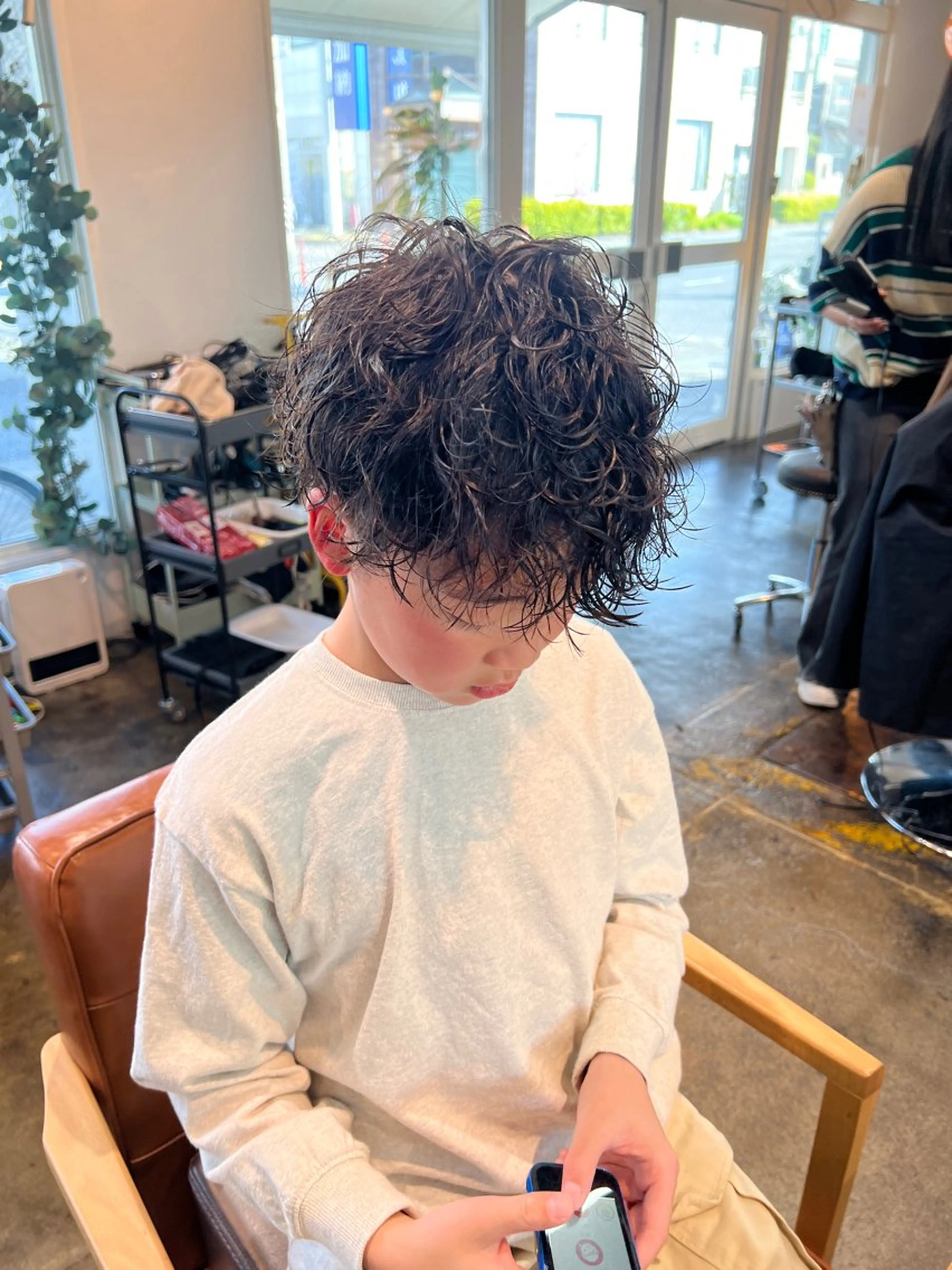 パーマ メンズ キッズ 波巻きパーマ くまざき　なな /メンズモデル募集のヘアスタイル