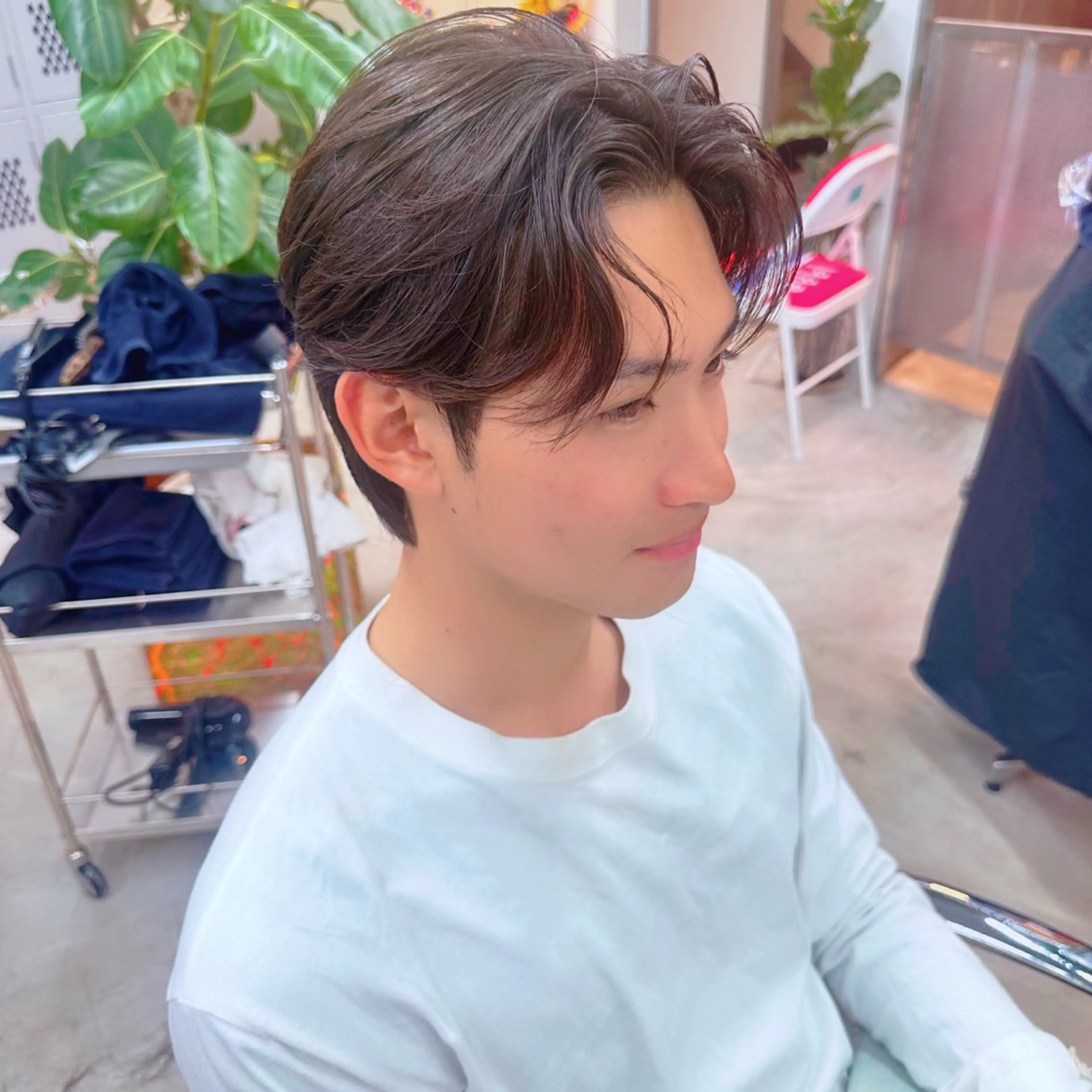 パーマ メンズ カット パーマ 岡野 静華のヘアスタイル