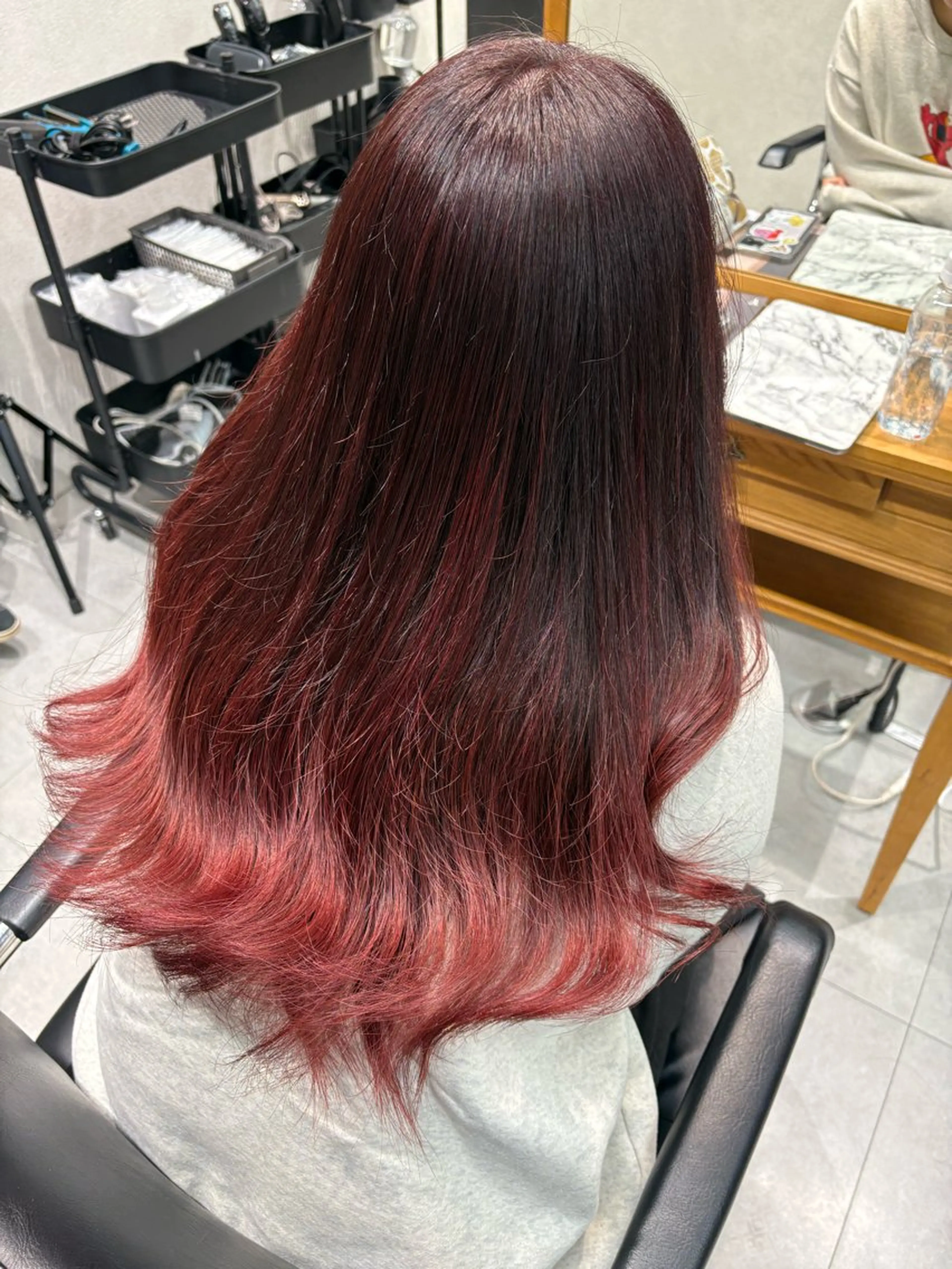 ロング 髪質改善 縮毛矯正 トリートメント 酸熱トリートメント ヘアカラー カラーモデル募集 ✨🤍モモハ🤍✨のヘアスタイル