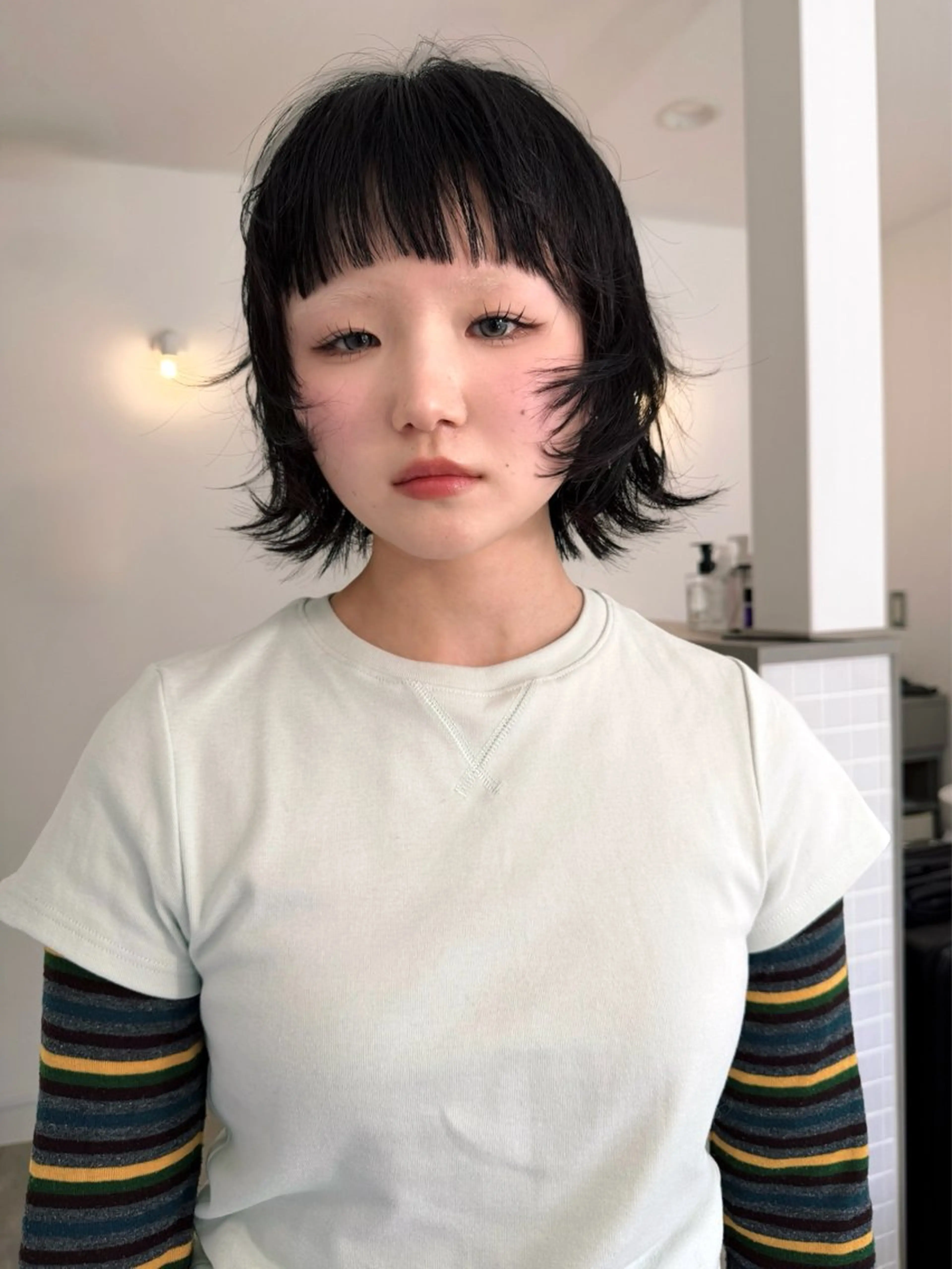 ショート カラー ボブレイヤー ボブ レイヤーカット カット ヘアカラー トリートメント ブリーチ/レイヤー Kaito🐩/栄のヘアスタイル