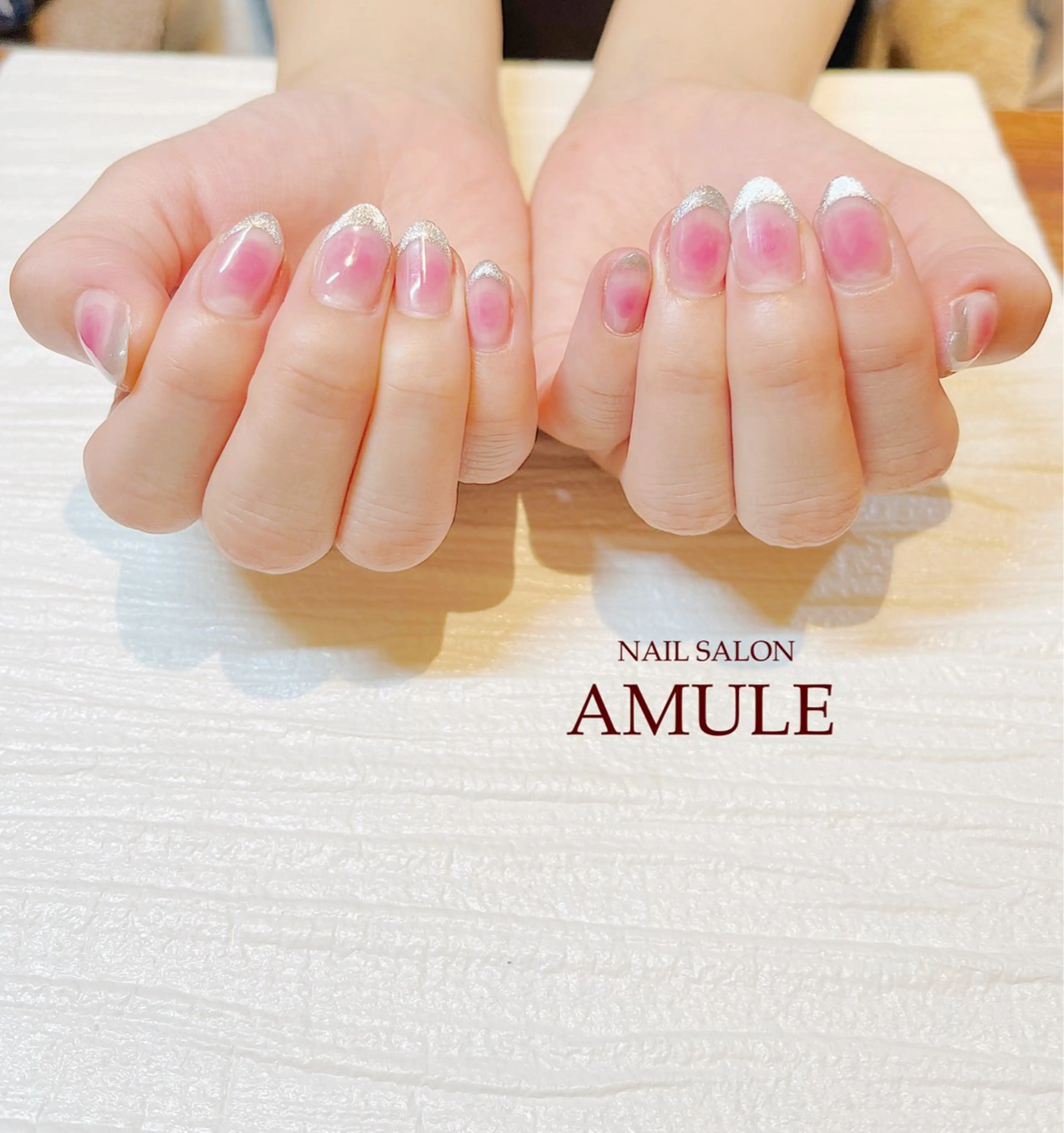ネイル チークネイル フレンチネイル ジェルネイル マグネットネイル ハンドネイル NAILSALON AMULEのネイルデザイン