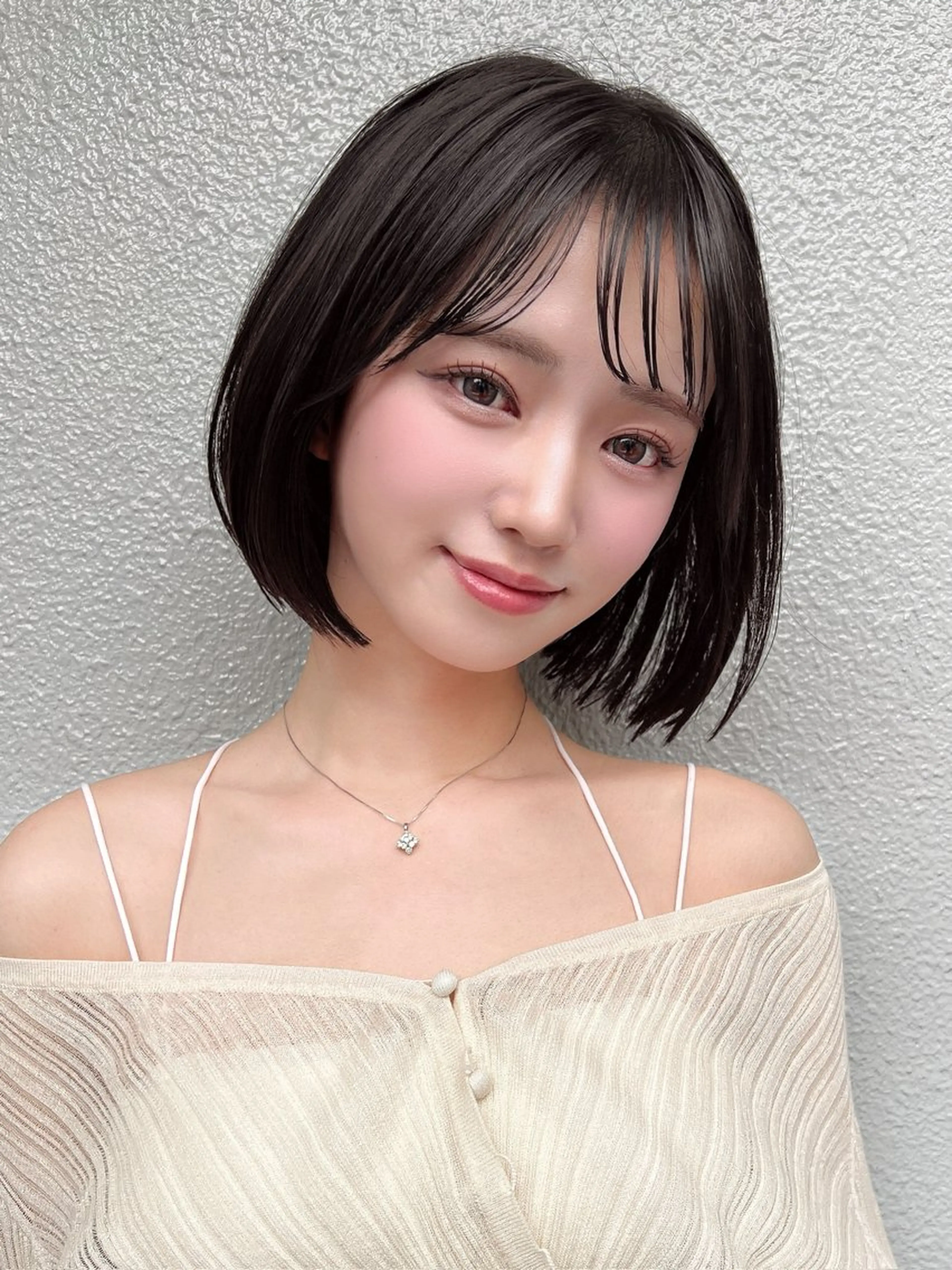 ミディアム ボブ カット トリートメント 山﨑 翼のヘアスタイル