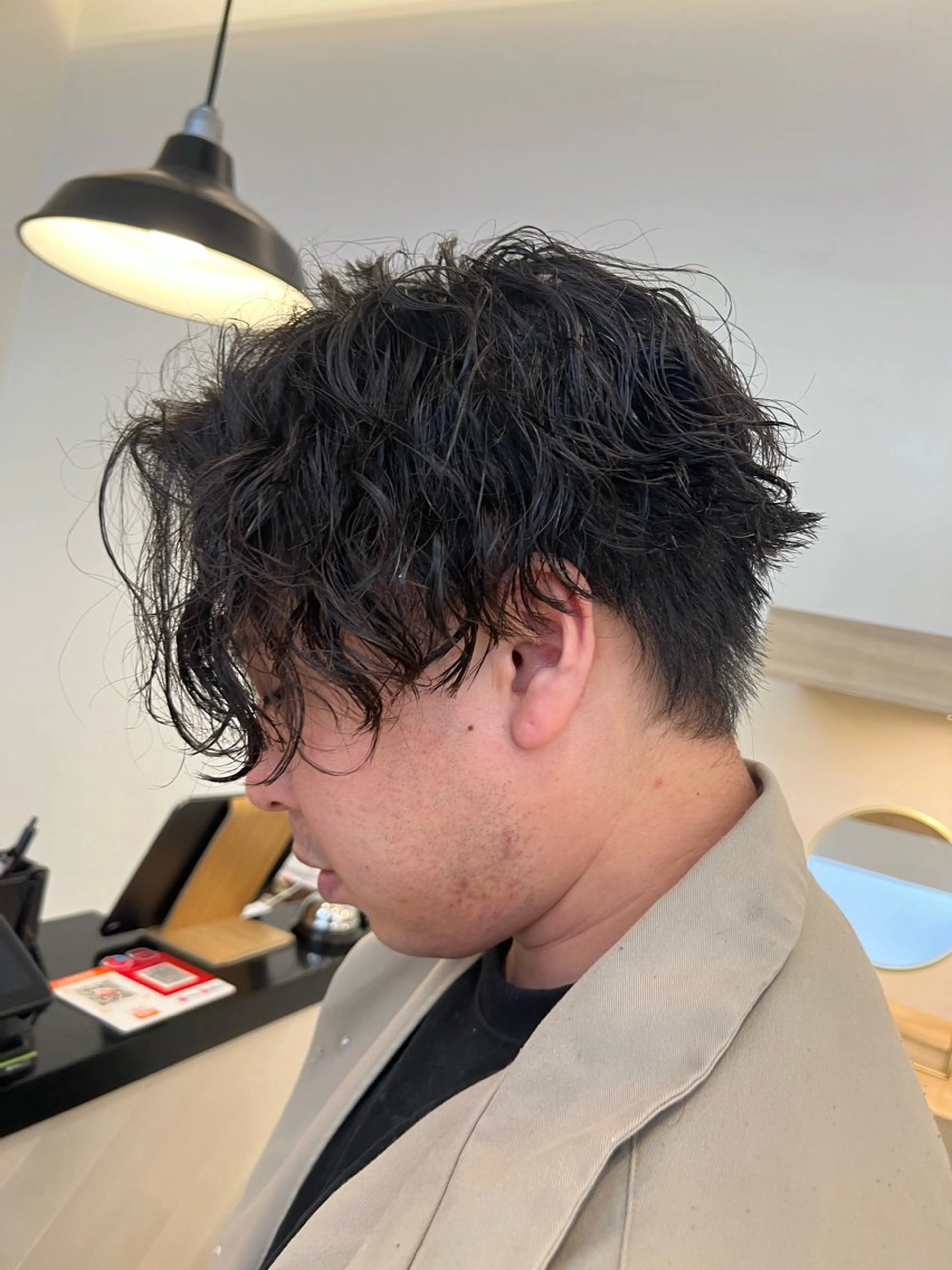 ショート パーマ メンズ カット パーマ メンズパーマ 岩成健志郎のヘアスタイル