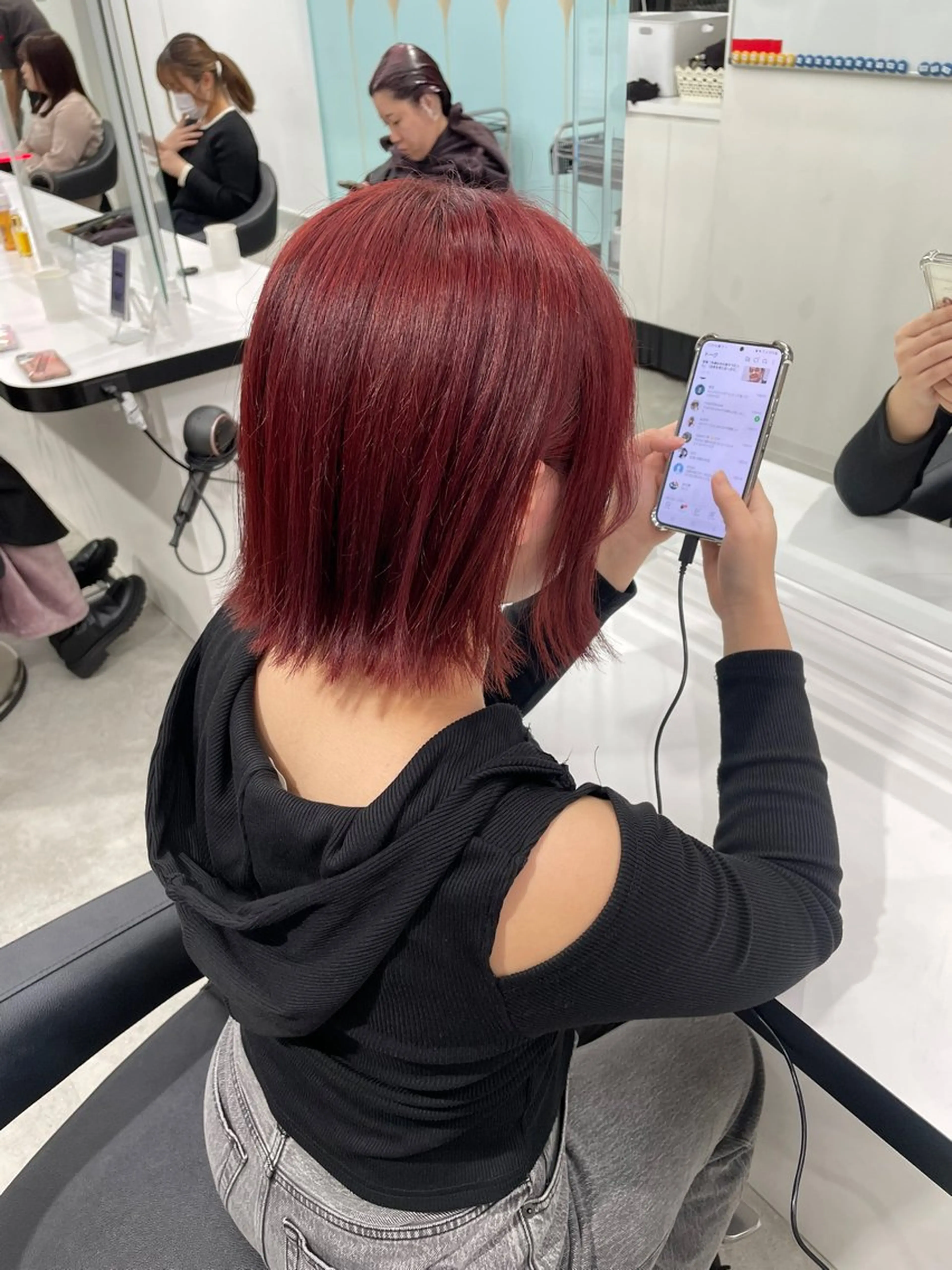 ロング カラー エフェクトブリーチ／ レイヤーカット／翔のヘアスタイル