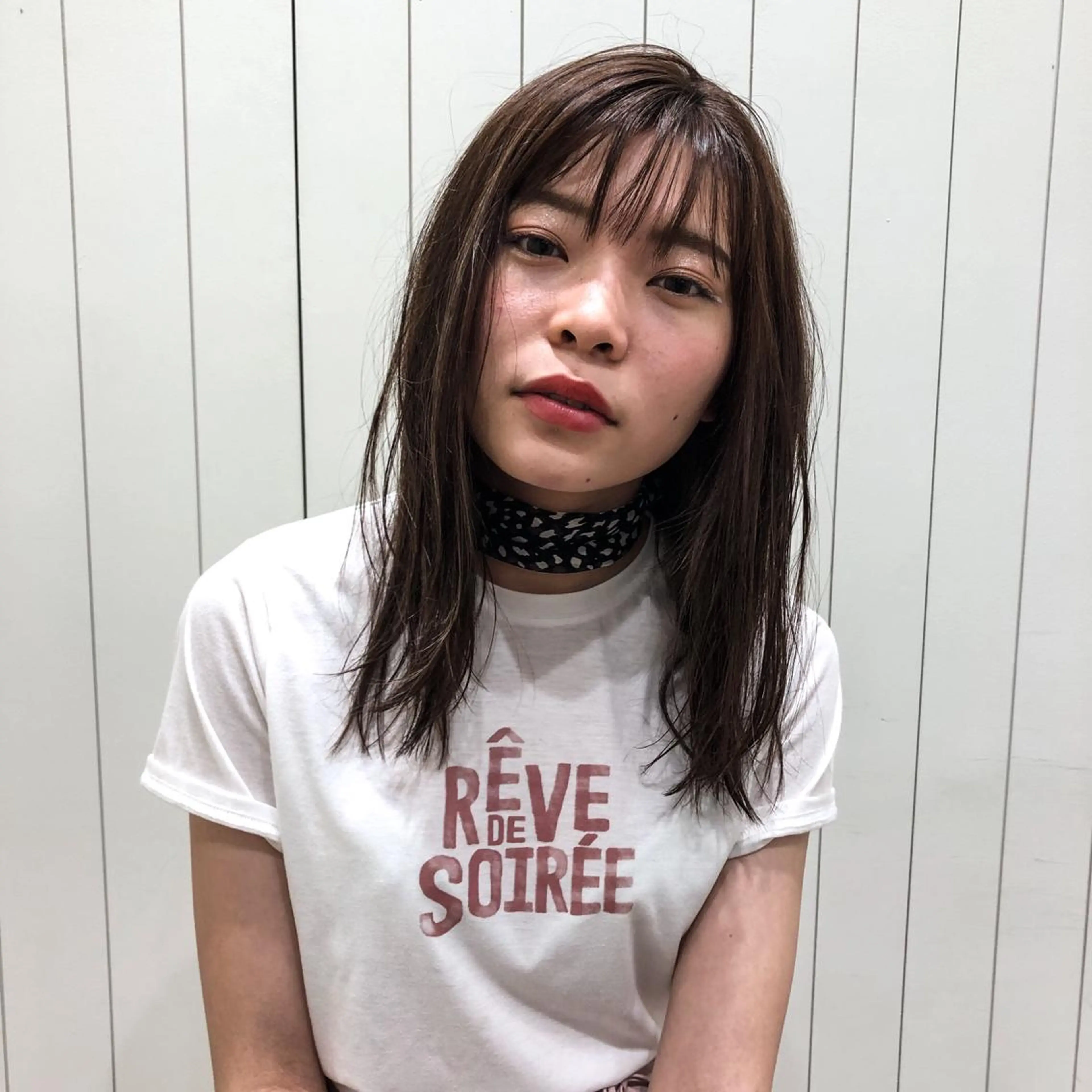 セミロング カラー KANAMI日暮里 韓国ヘア・メイクのヘアスタイル