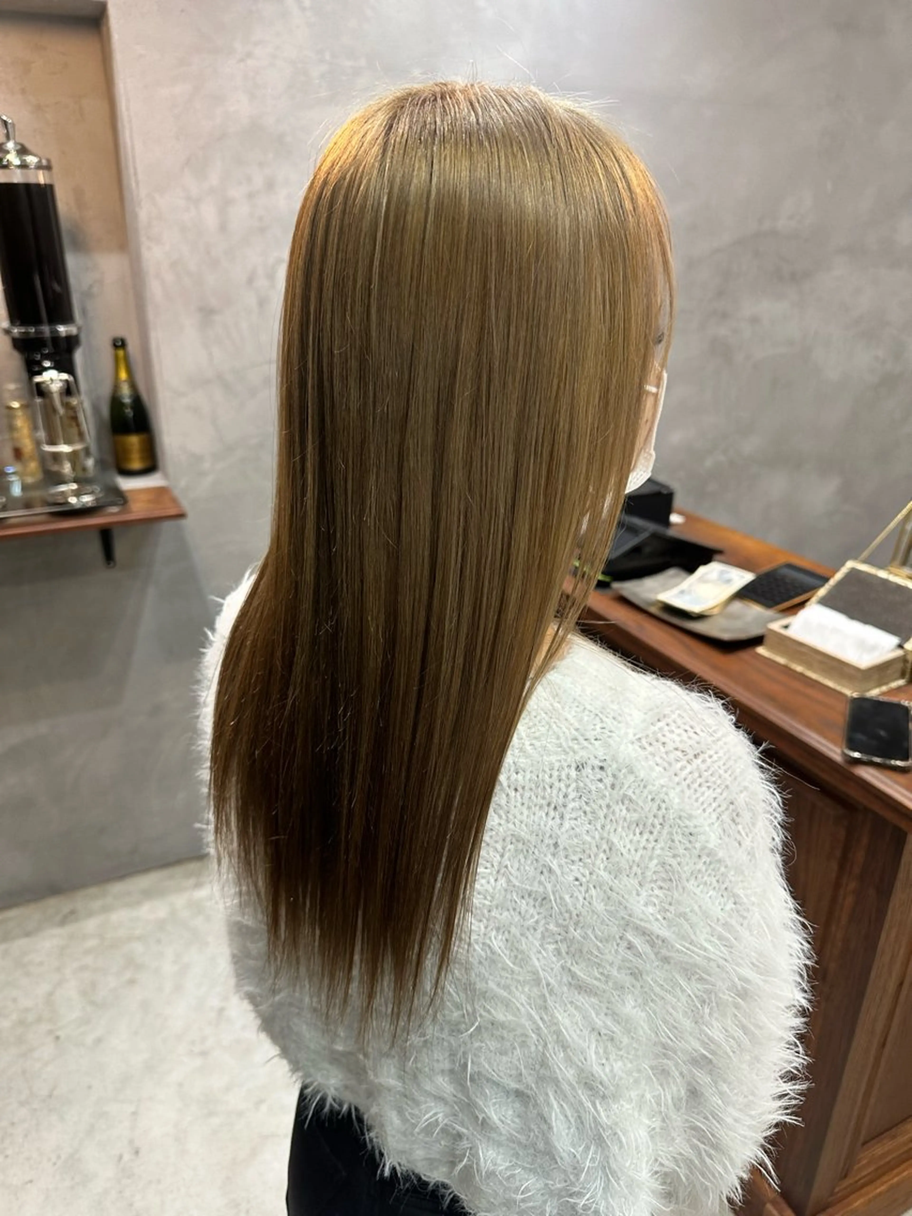 セミロング ヘアカラー 韓国ヘア/透明感 カラー/金子 愛優のヘアスタイル