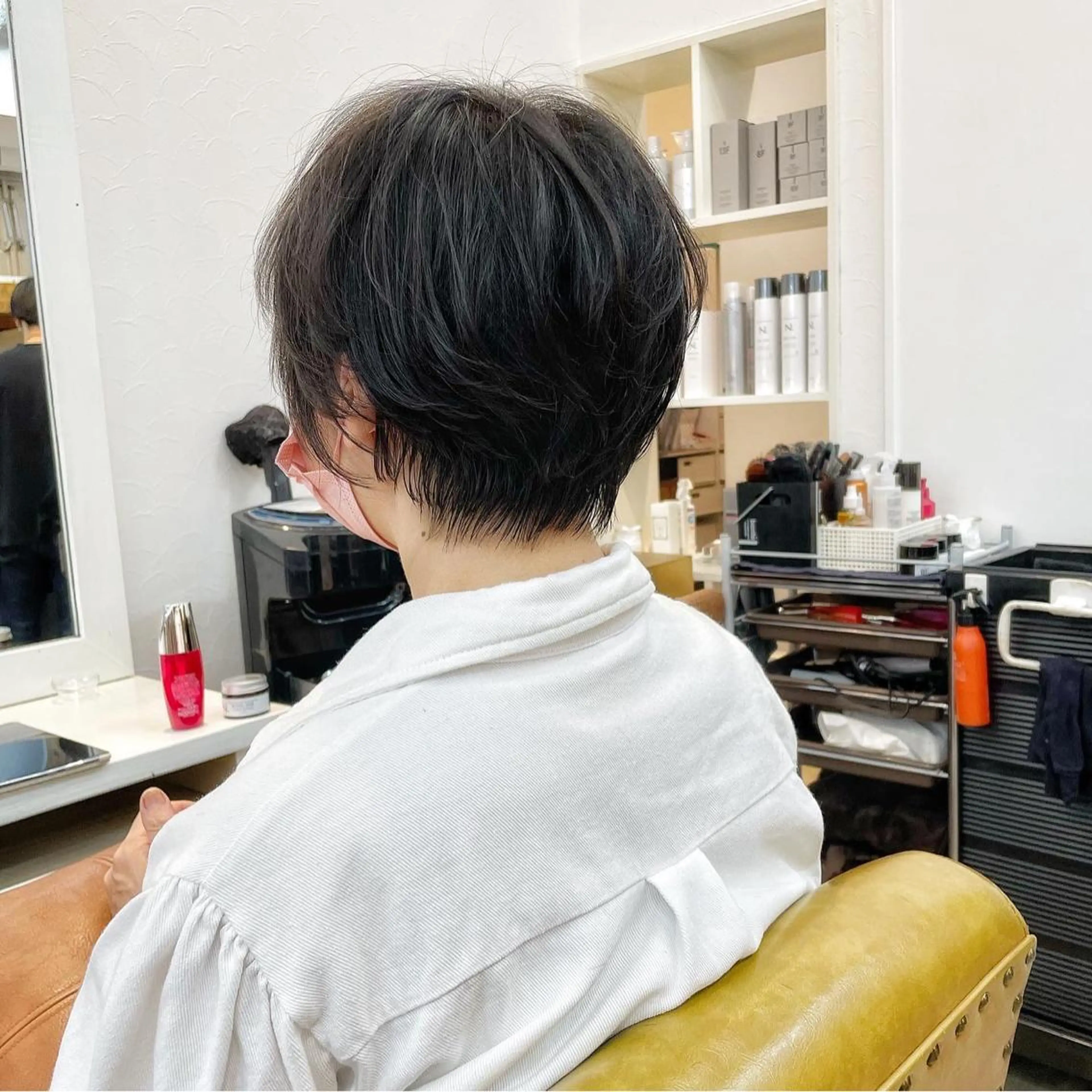 ショート カラー ショートボブ ショートレイヤー ボブ レイヤーカット ミセス newline銀座所属・銀座ショート/ 大人ショート/金子涼のヘアスタイル