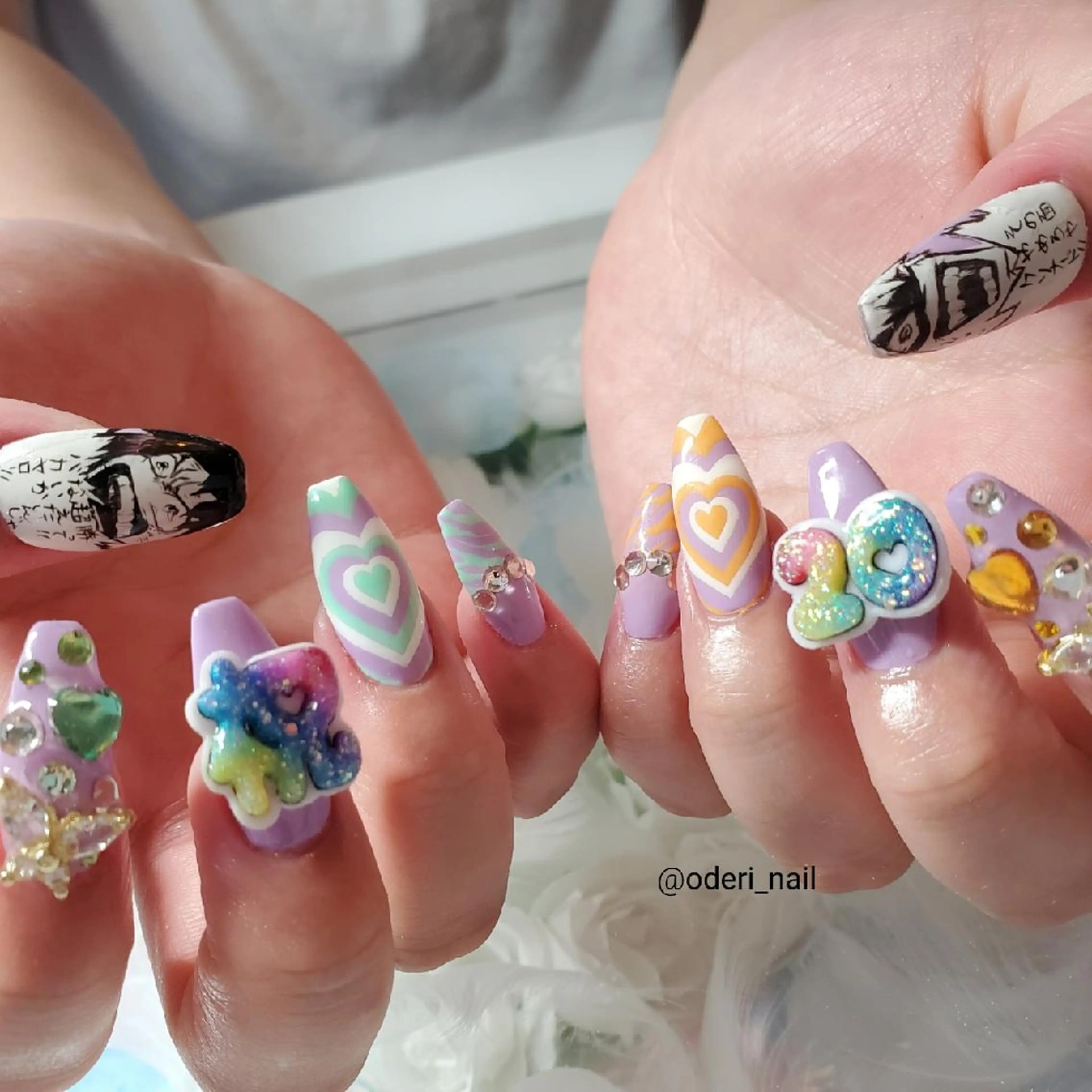 ネイル アートネイル ジェルネイル グリーン おで@ oderi_nailのネイルデザイン