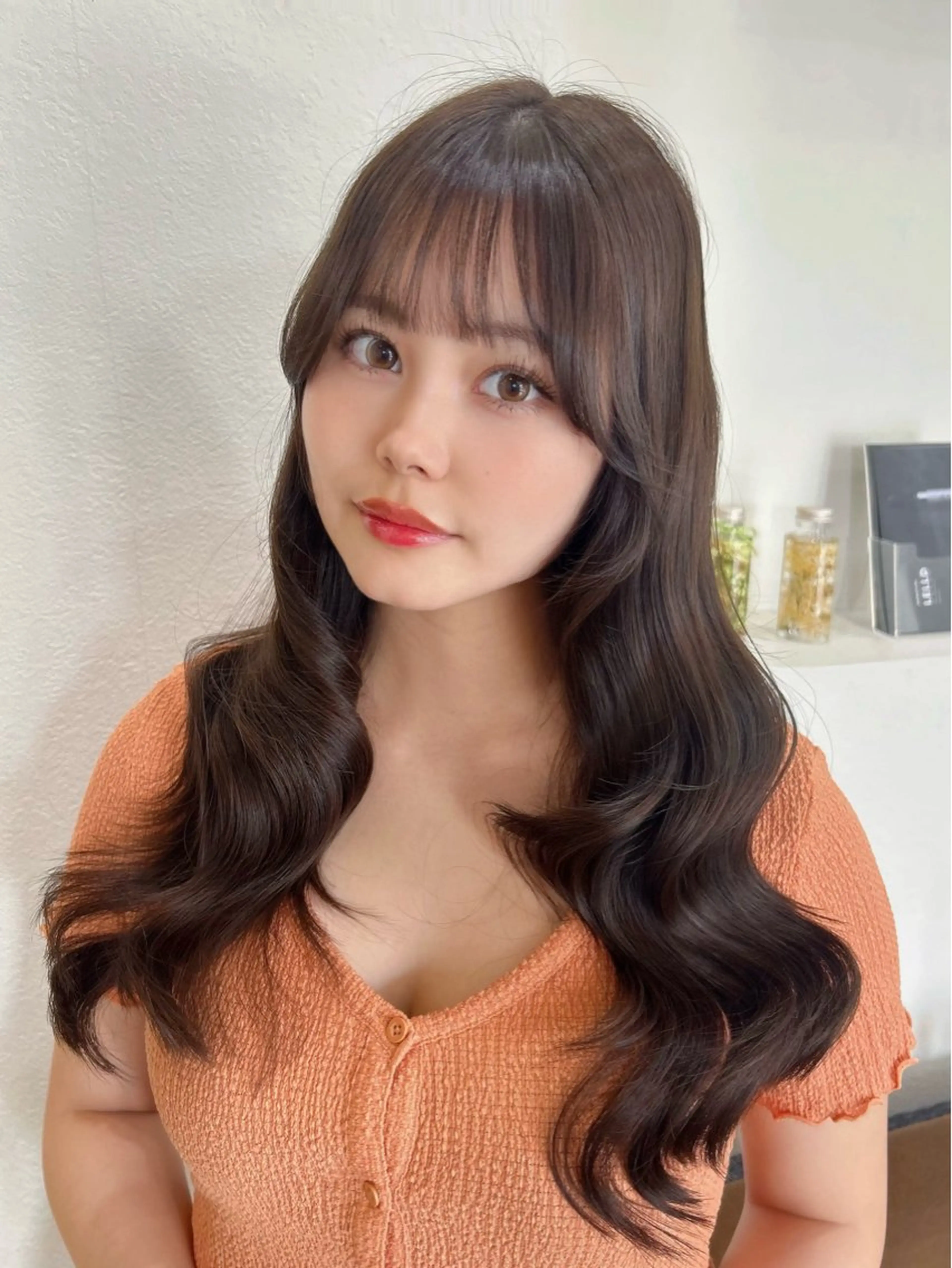 ロング カラー 髪質改善 韓国風ヘア 韓国ヘア🤍ワンホン 🤍あやかのヘアスタイル