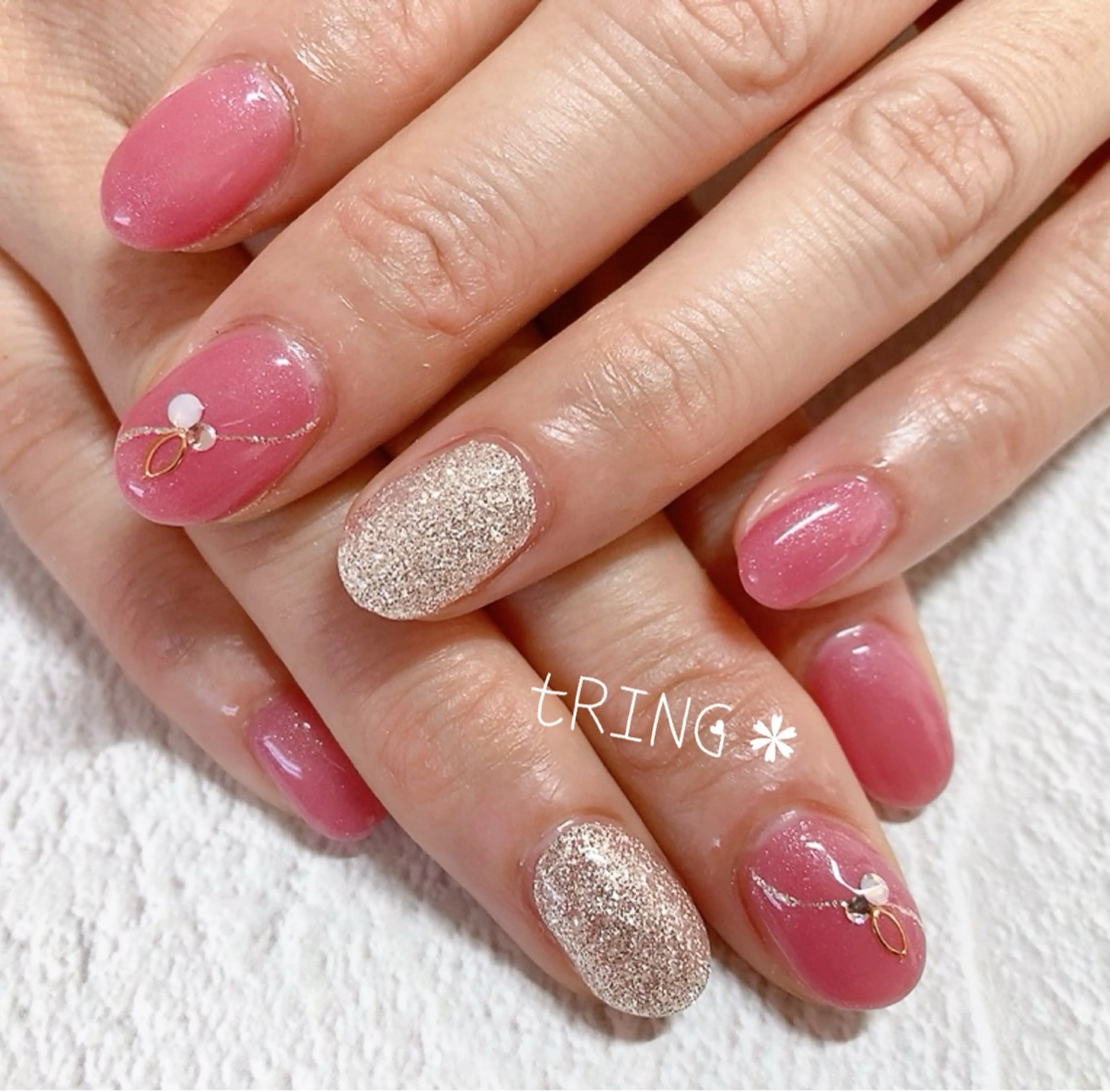ネイル ハンドネイル tRING＊ しいの木台のネイルデザイン