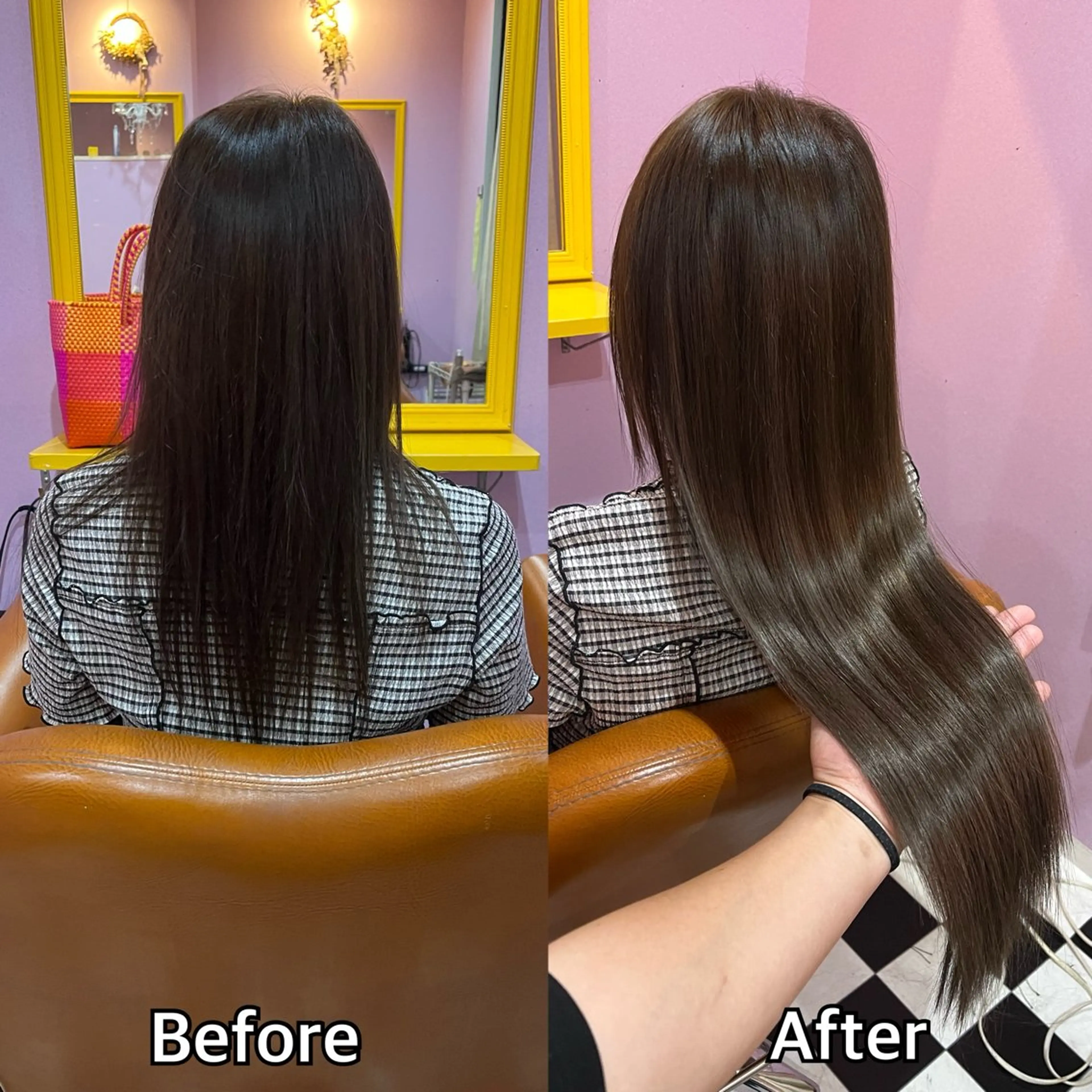 ロング エクステ シール＋ちび編み込み エクステ梅田🐨のヘアスタイル