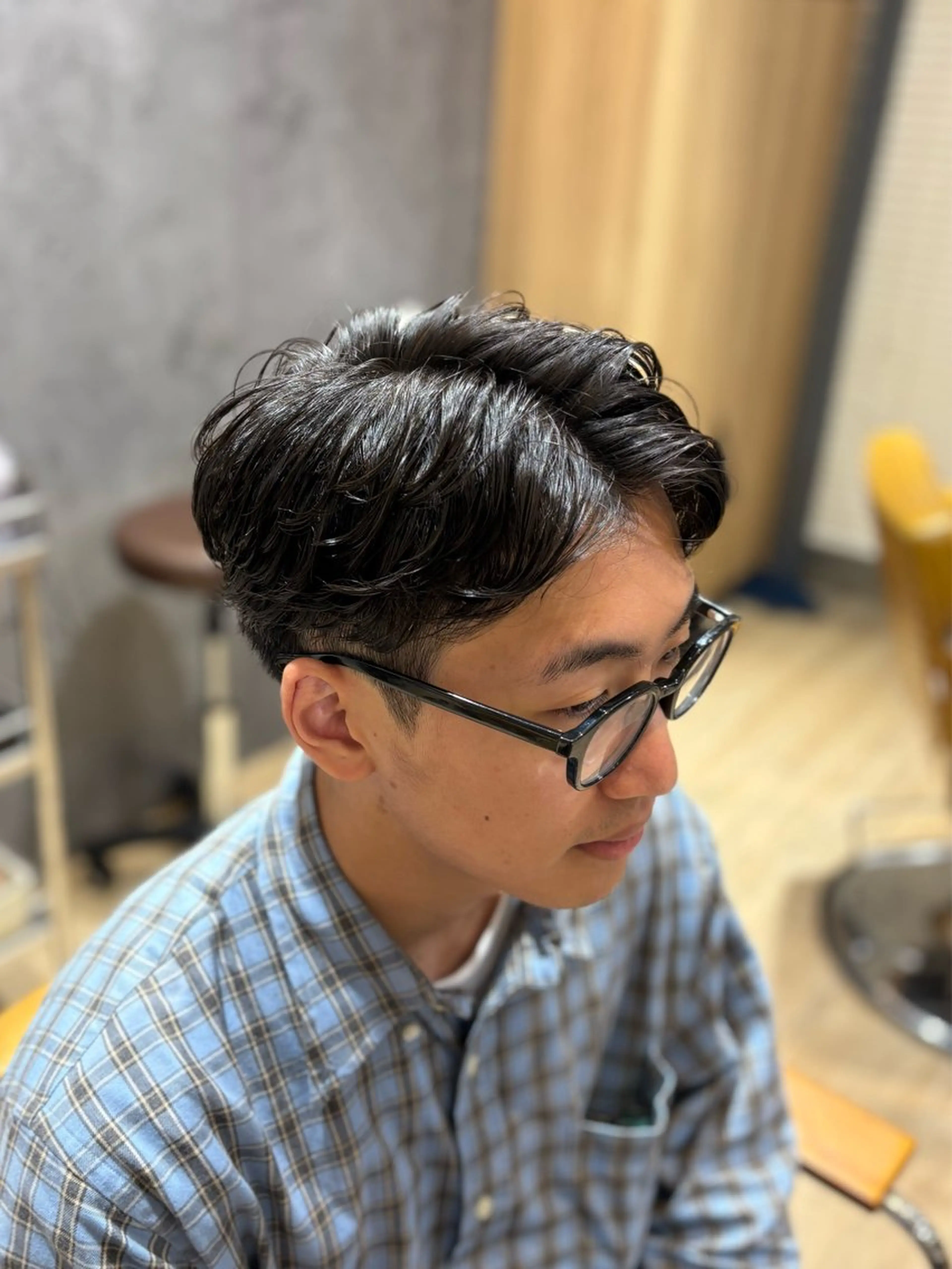パーマ メンズ カット パーマ メンズカット/センタ ーパート /マミヤのヘアスタイル
