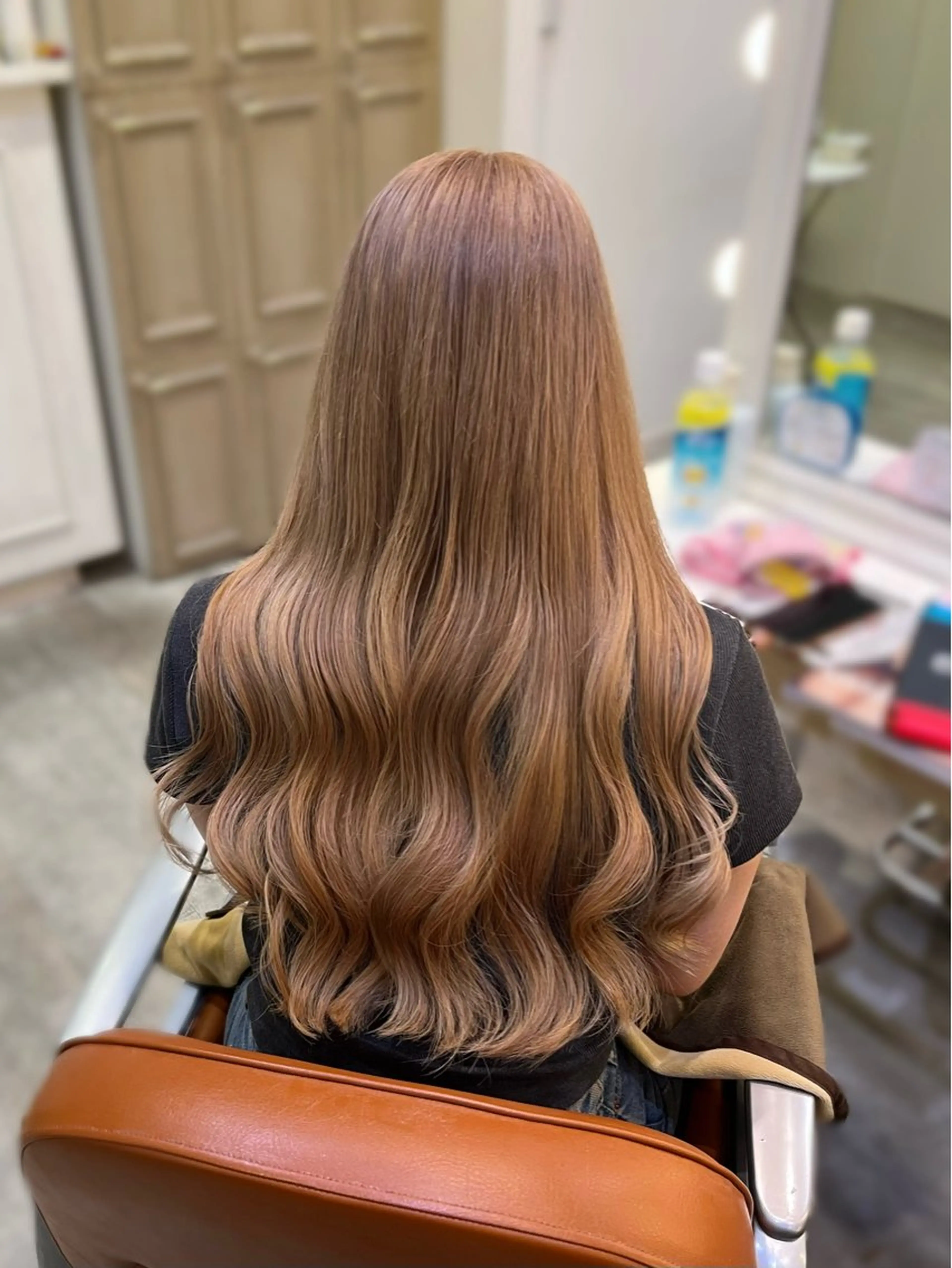 カラー ベージュカラー ブリーチ ヘアカラー エクステ🎀 暖色カラー🎀amiのヘアスタイル